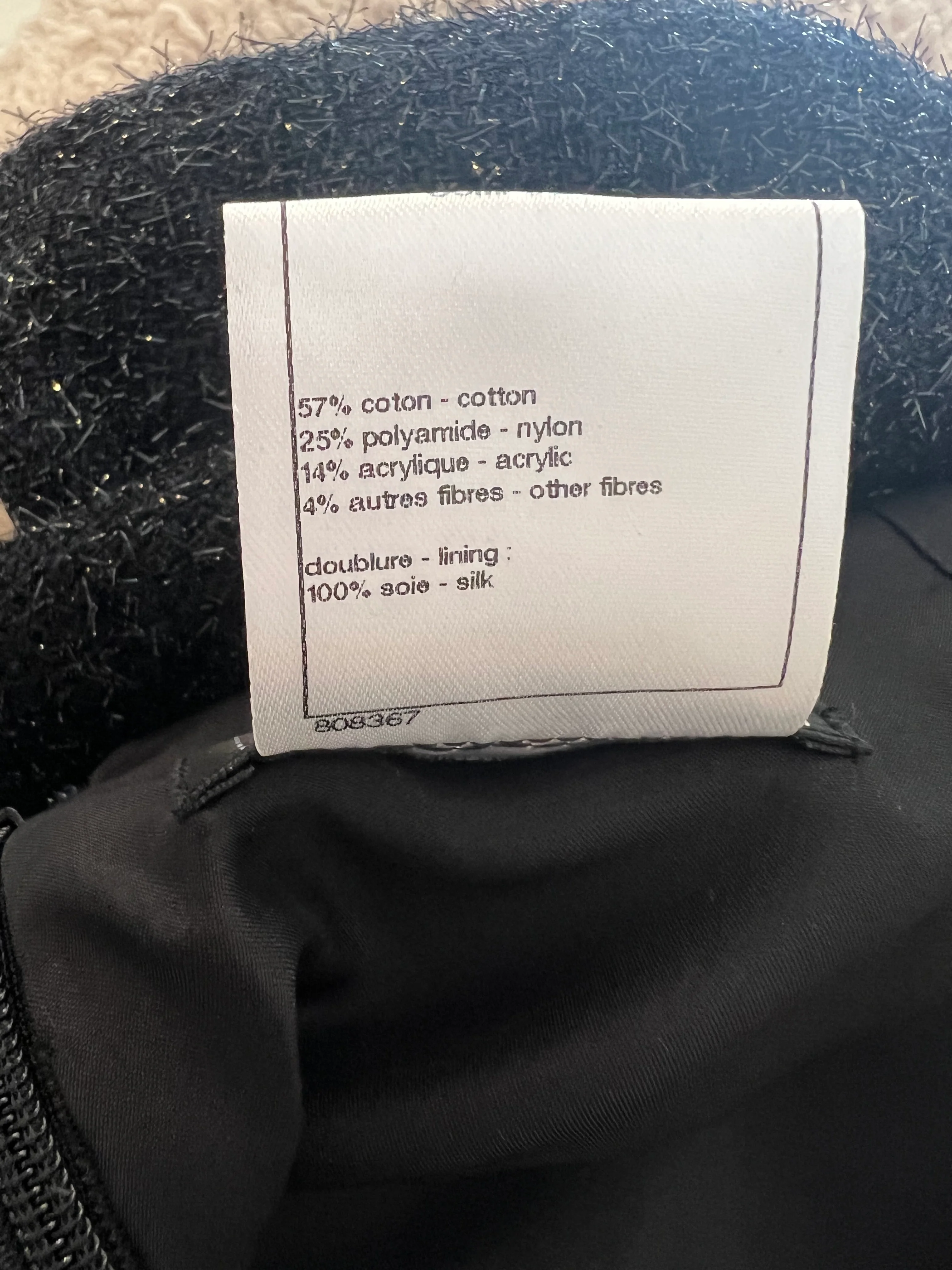 Chanel Black Shimmery Mini Skirt Size FR 36 (UK 8) - Image 11
