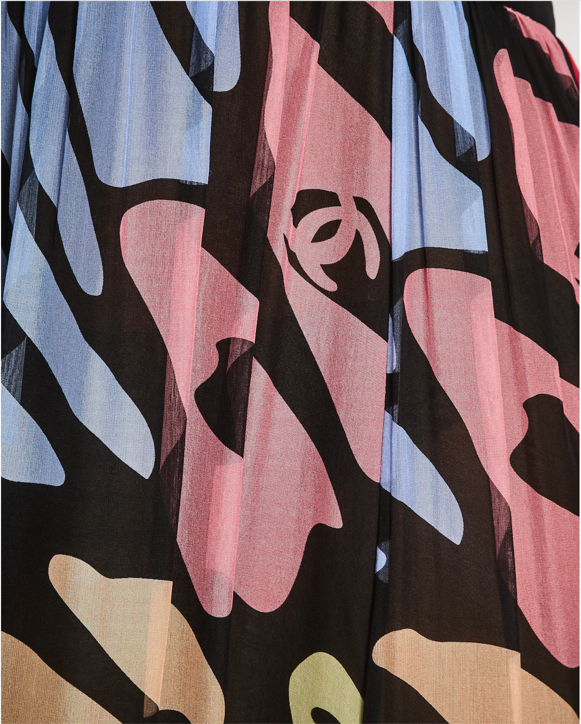 Chanel SS/22 Black Sleeveless Maxi Dress with Floral CC Panel Detail Size FR 36 (UK 8) - Image 7