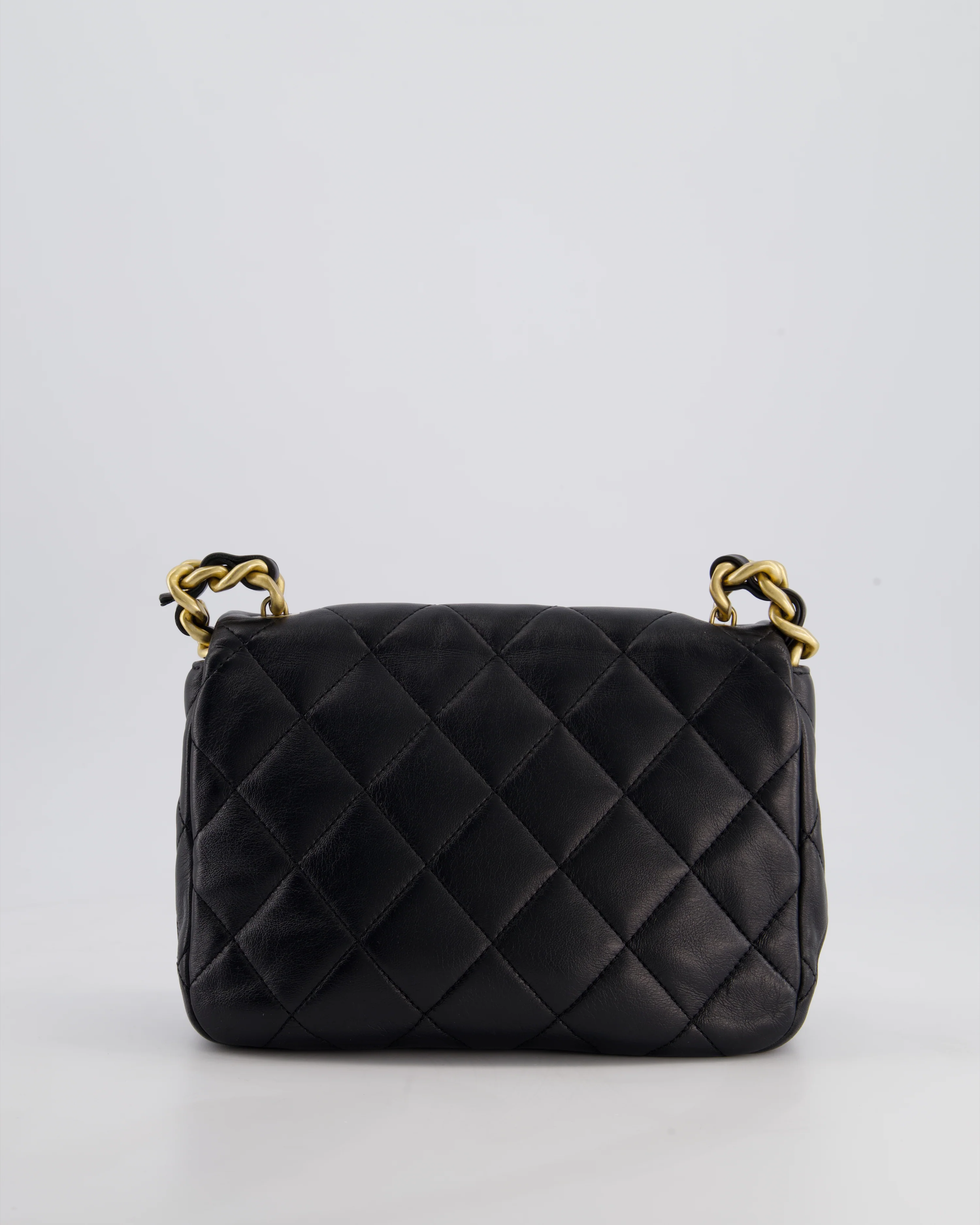Chanel Black Small Single Flap Cross-Body Bag in Goatskin Leather with Gold & Black Hardware - Image 9