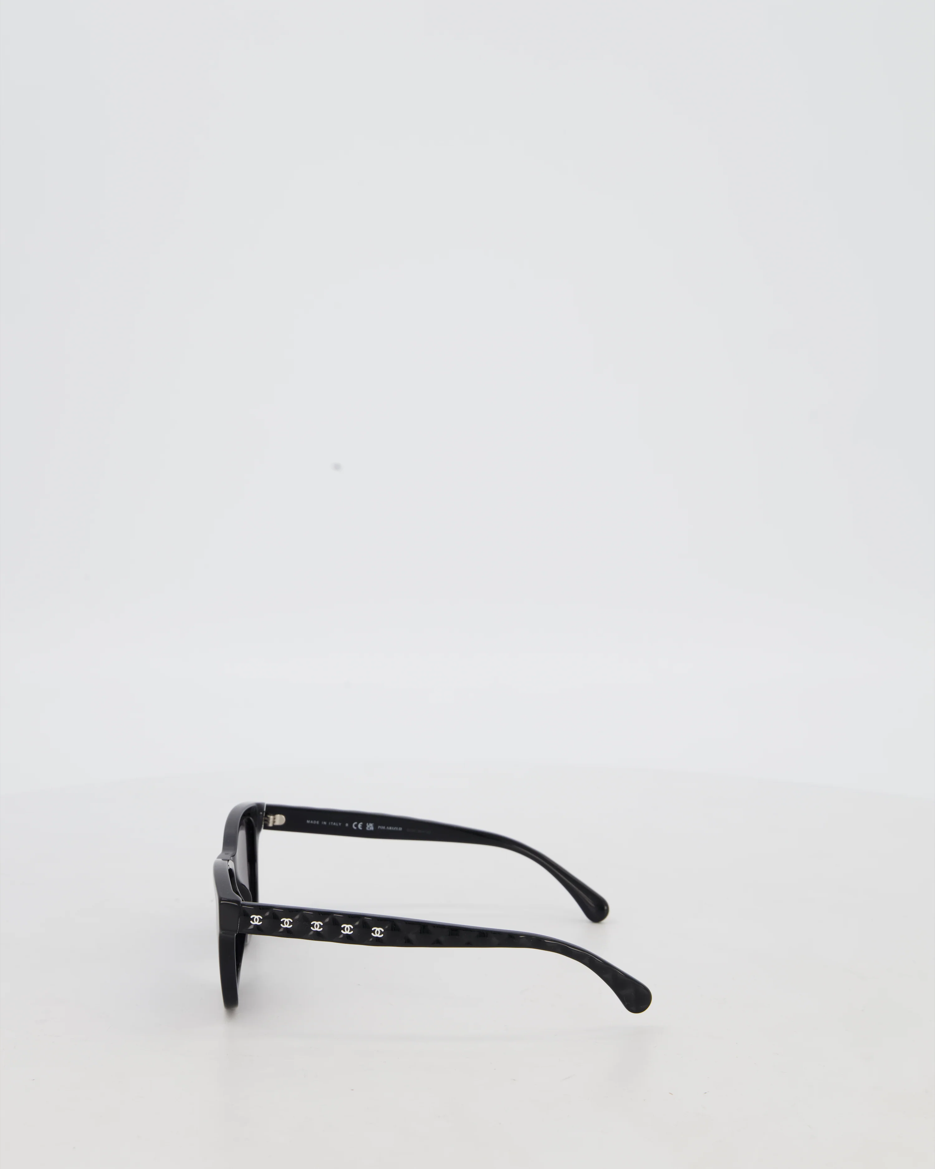 Chanel Black Square Sunglasses with CC Logo Detail - Image 6
