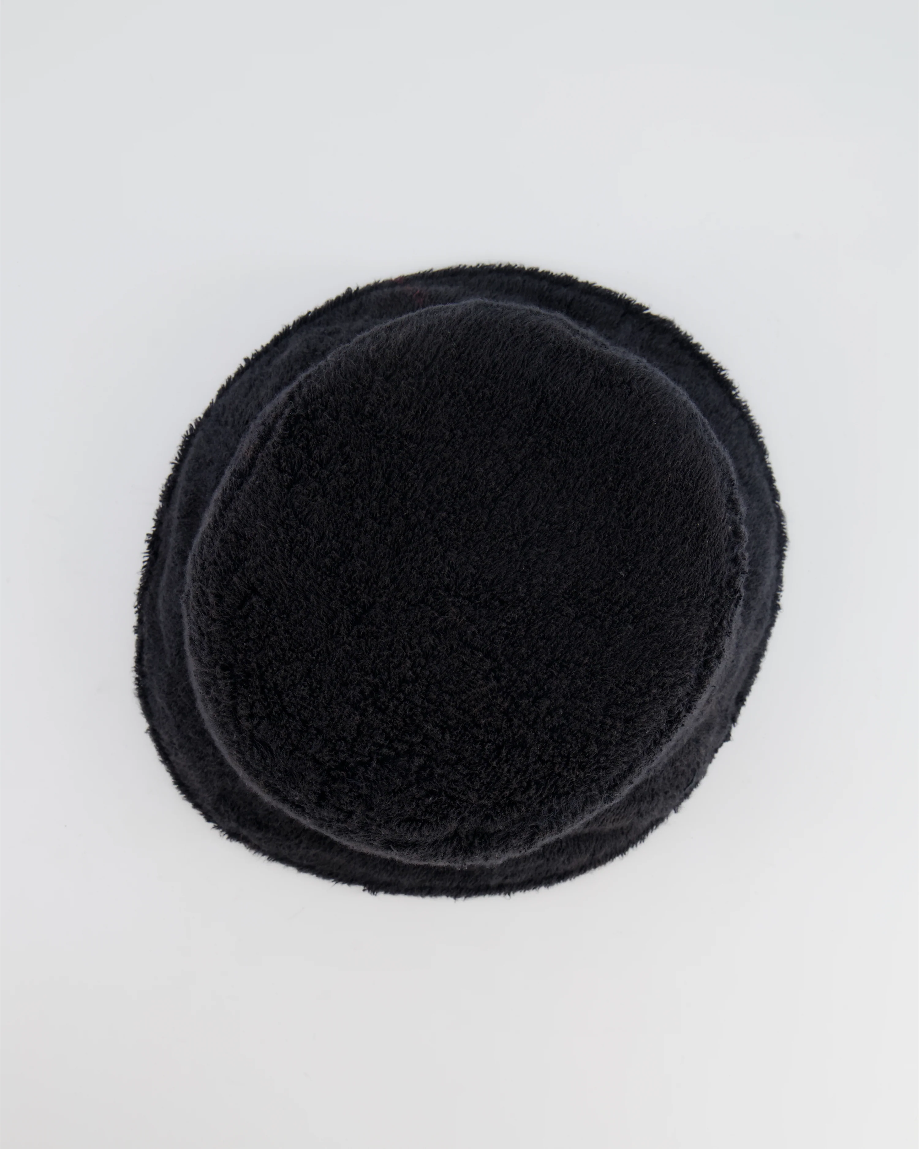 Chanel Black Terry Towelling Bucket Hat with CC Logo Size L - Image 7