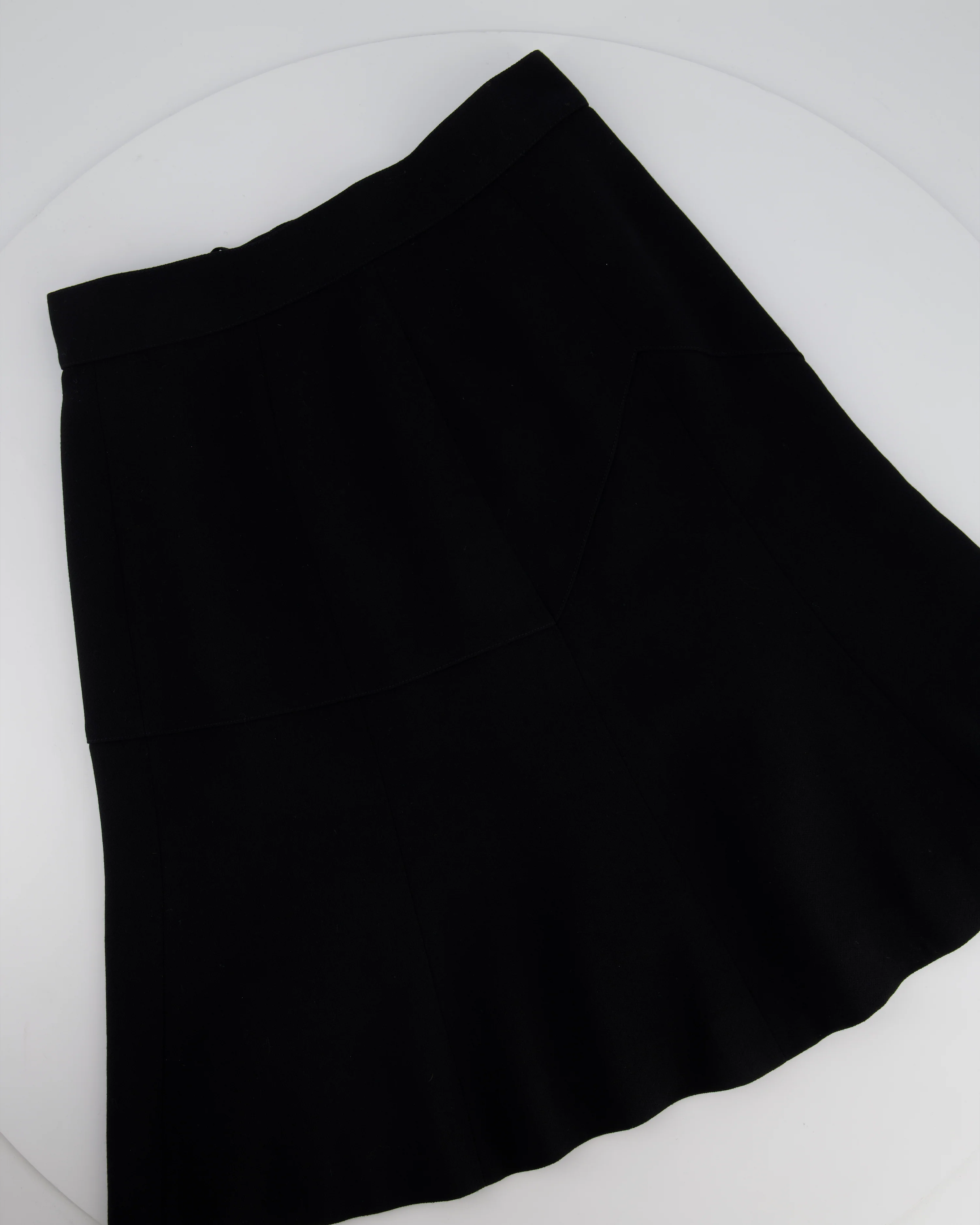 Chanel Black Vintage A-Line Mini Skirt With Zig-Zag Stitch Detail Size FR 36 (UK 8) - Image 5