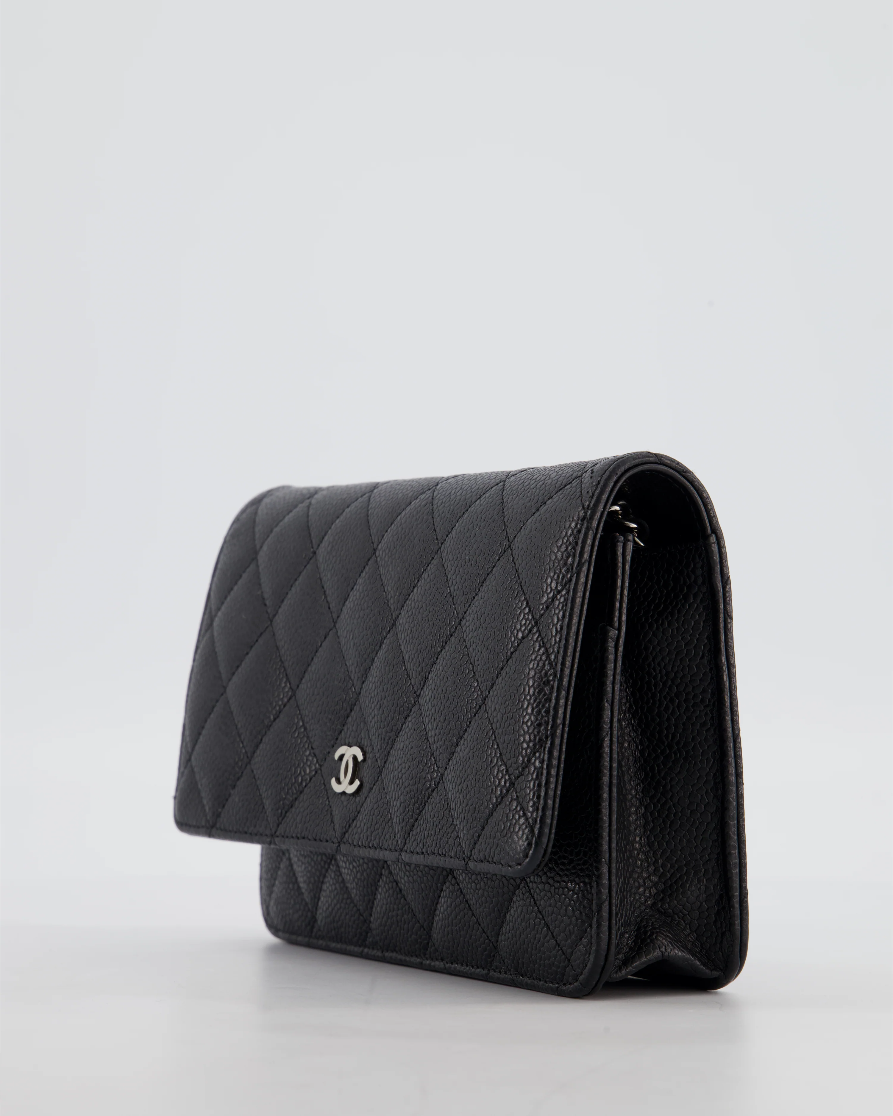 Chanel Black Wallet on Chain Bag in Caviar Leather with Silver Hardware - Image 12
