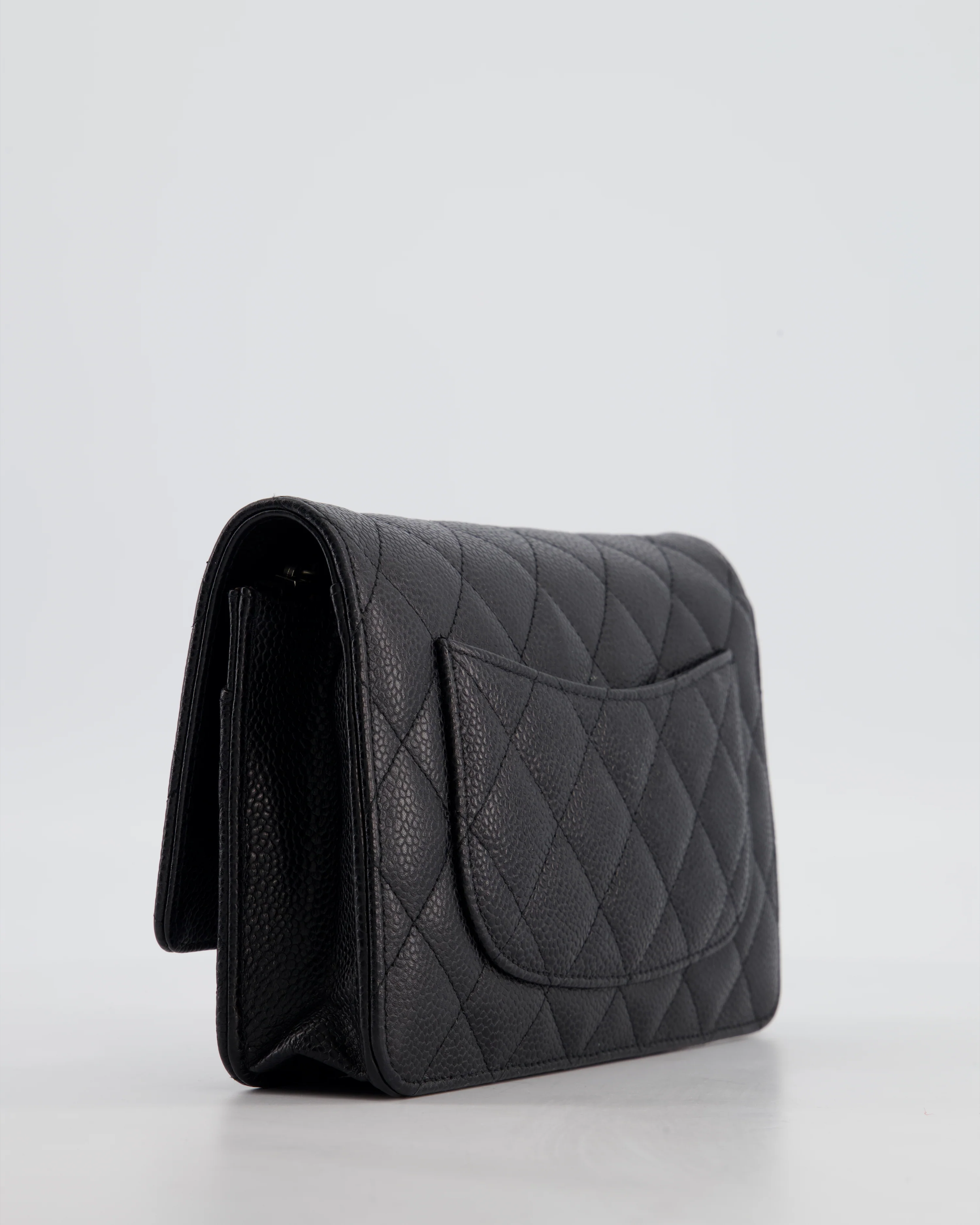 Chanel Black Wallet on Chain Bag in Caviar Leather with Silver Hardware - Image 14