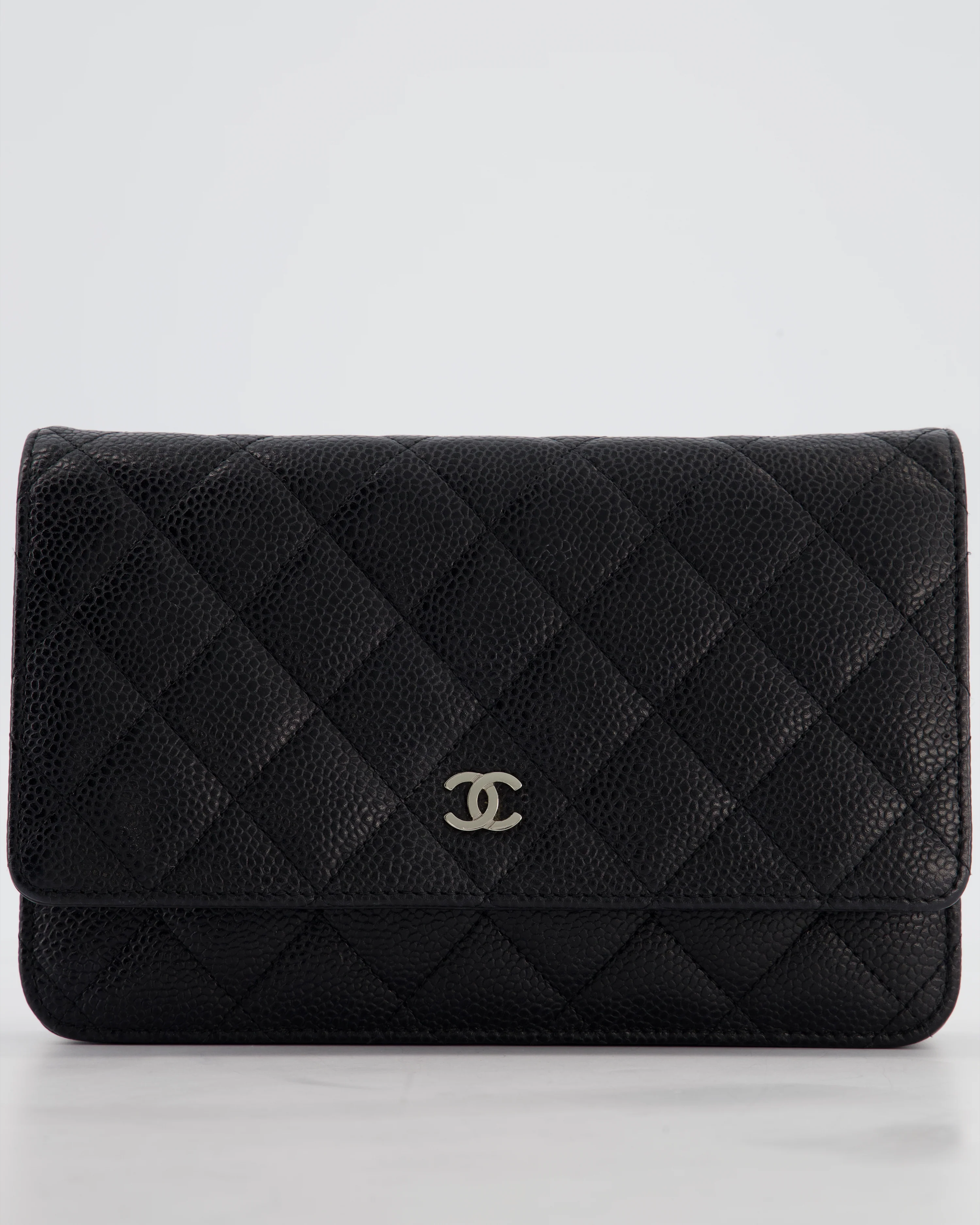 Chanel Black Wallet on Chain Bag in Caviar Leather with Silver Hardware - Image 15