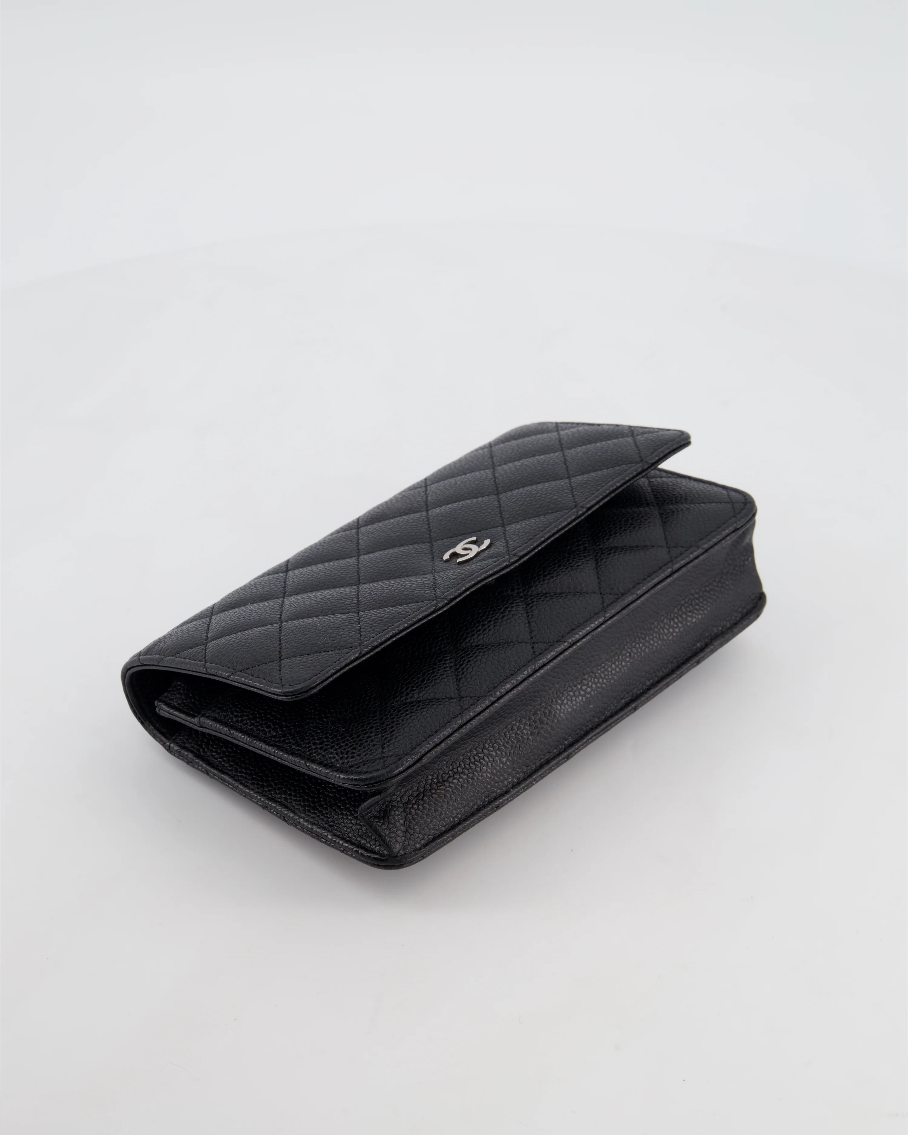 Chanel Black Wallet on Chain Bag in Caviar Leather with Silver Hardware - Image 17