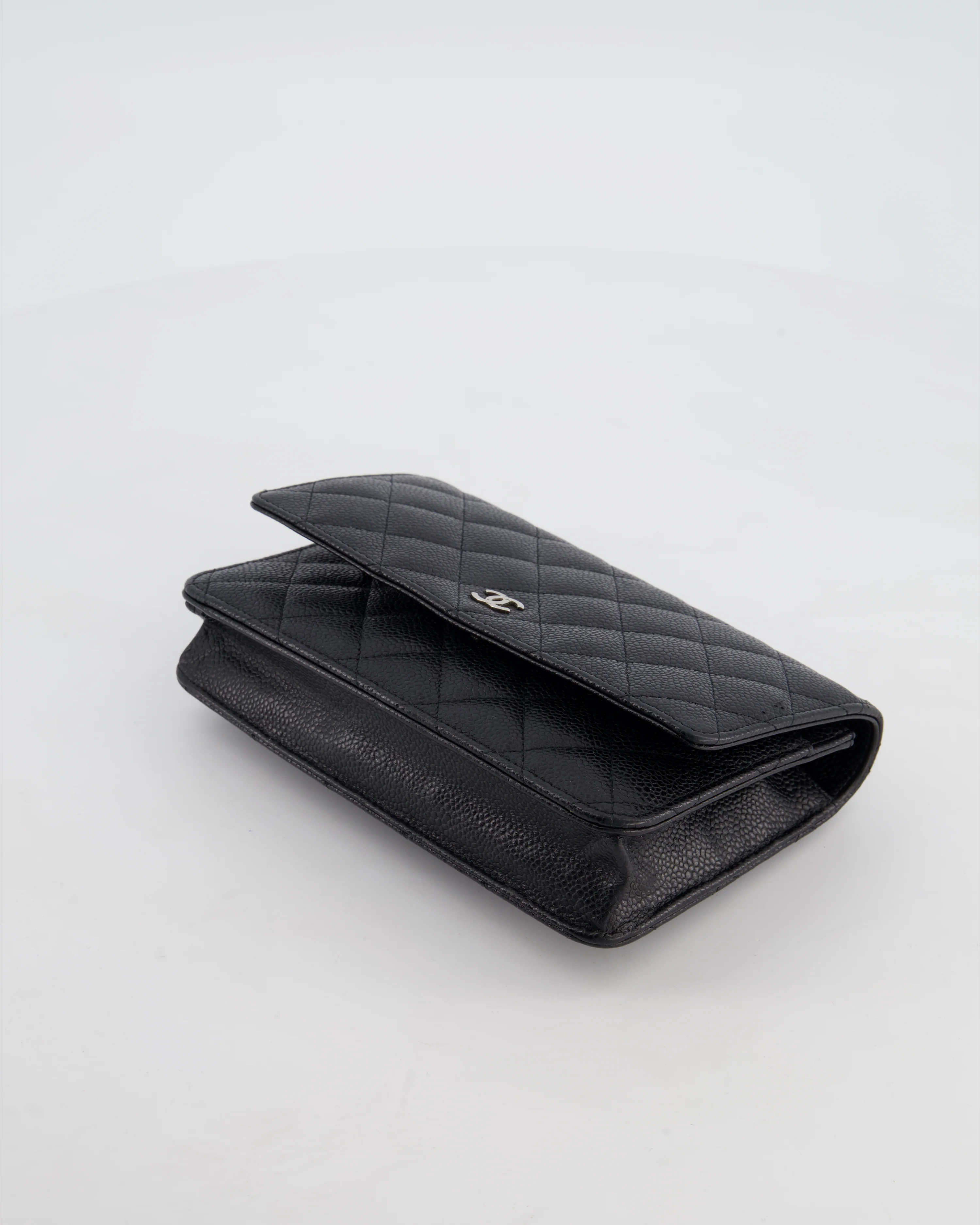 Chanel Black Wallet on Chain Bag in Caviar Leather with Silver Hardware - Image 19
