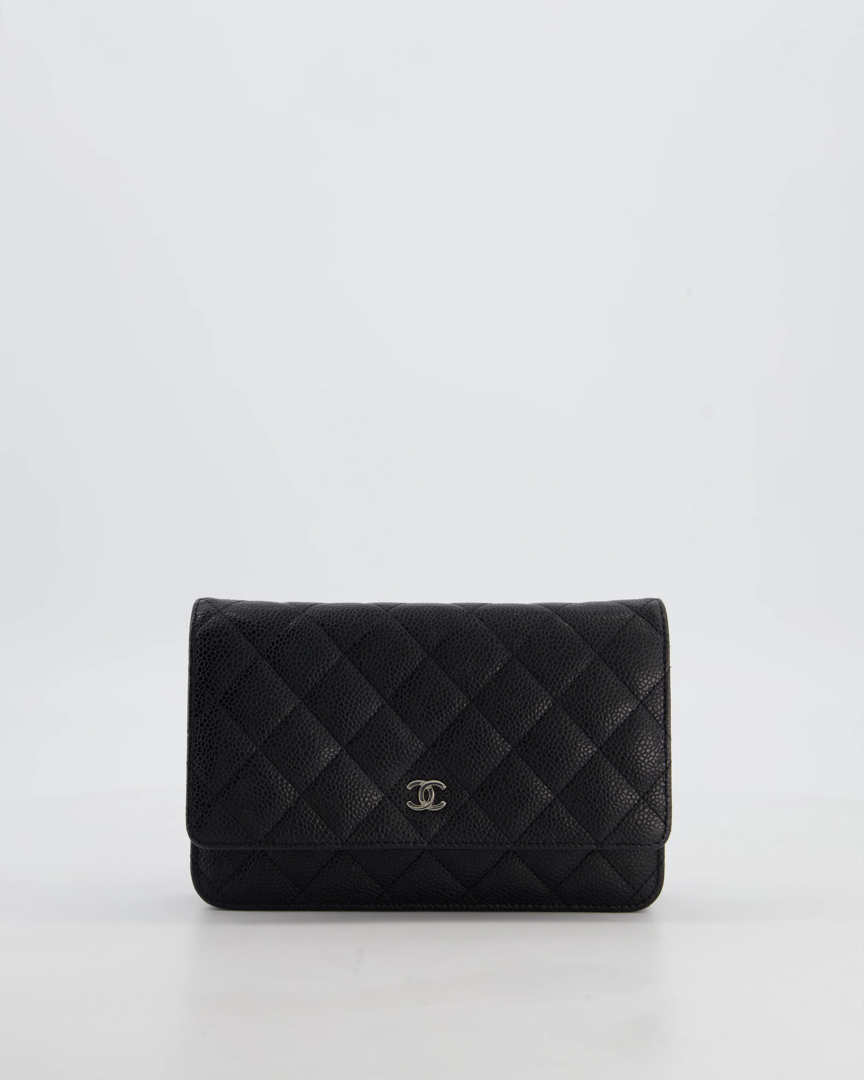 Chanel Black Wallet on Chain Bag in Caviar Leather with Silver Hardware - Image 3