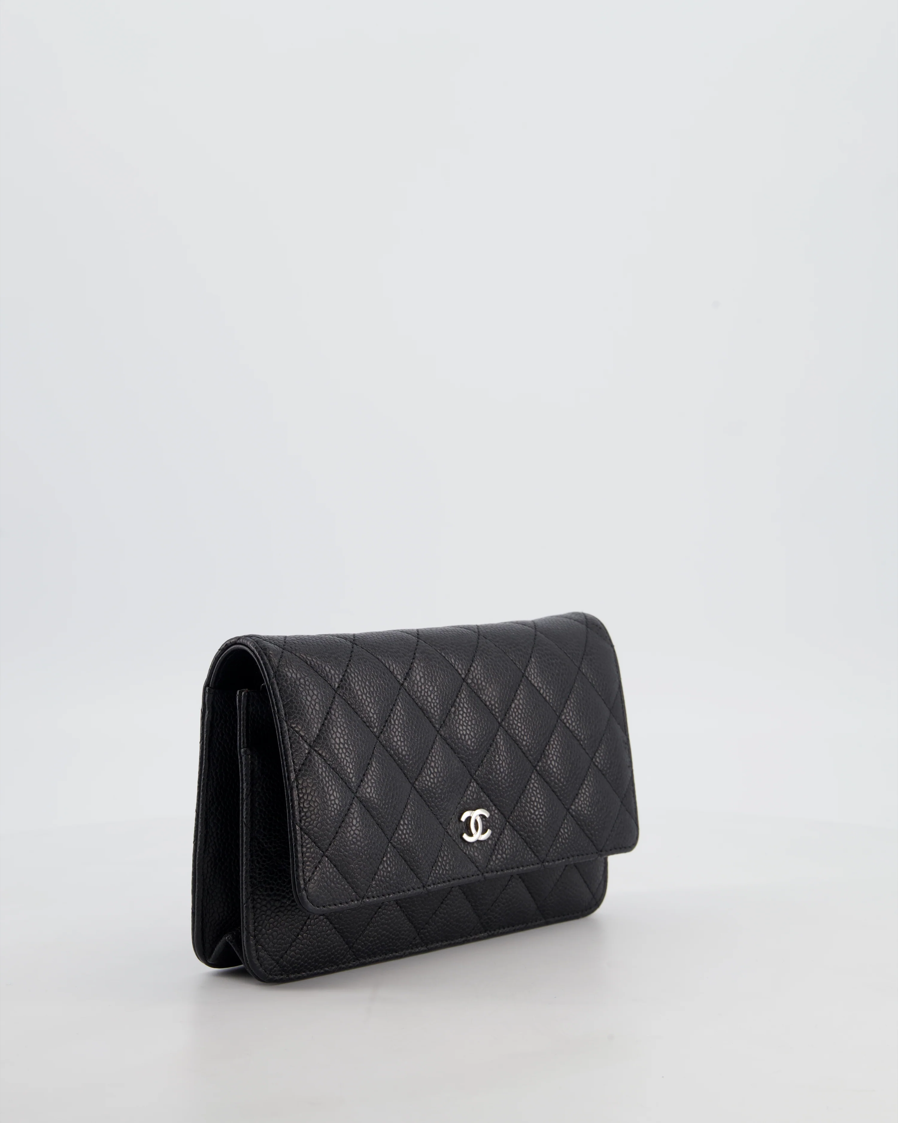 Chanel Black Wallet on Chain Bag in Caviar Leather with Silver Hardware - Image 4