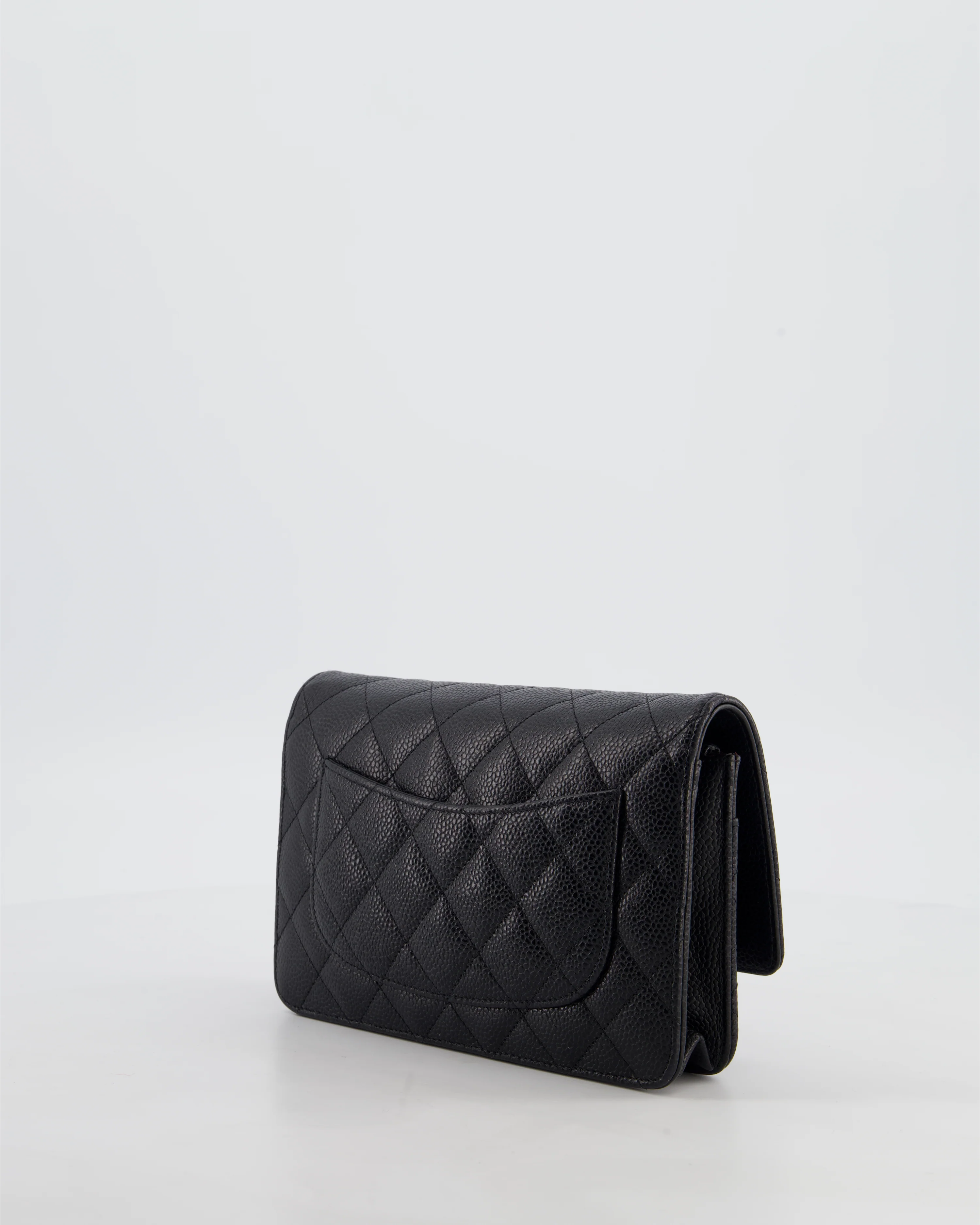 Chanel Black Wallet on Chain Bag in Caviar Leather with Silver Hardware - Image 6