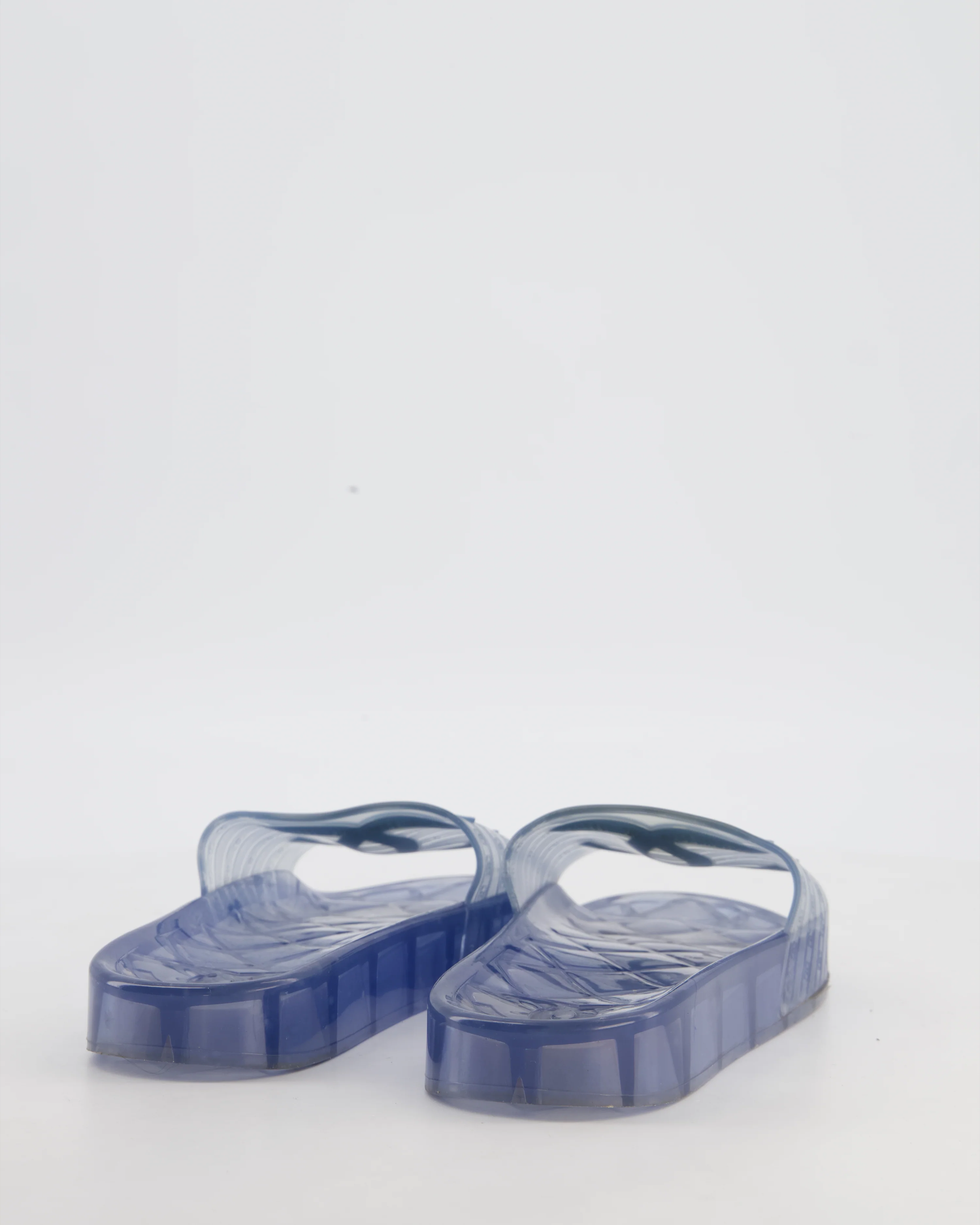 Chanel Blue CC Logo PVC Slides Size EU 36 - Image 4