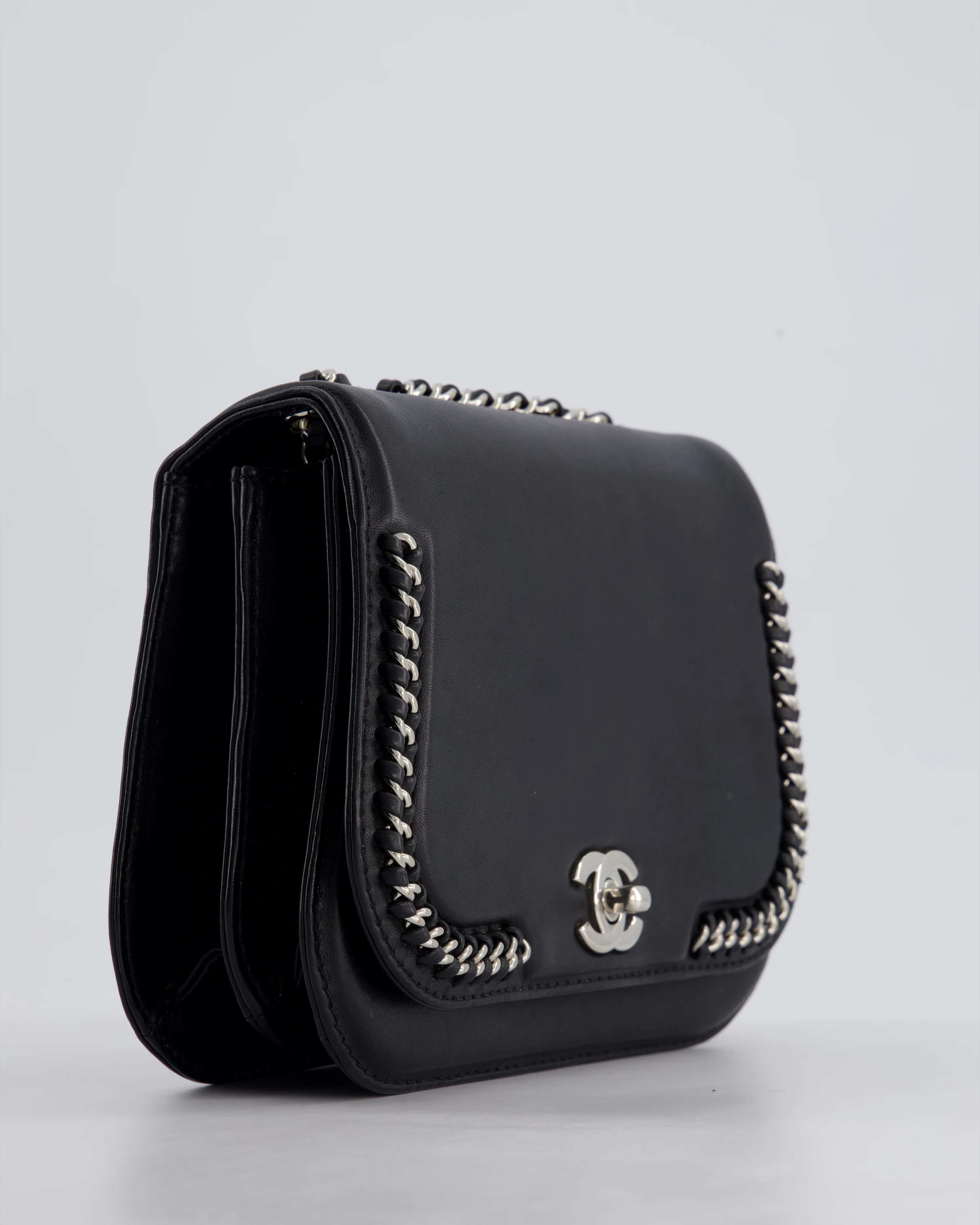Chanel Braided Chic Flap Bag in Black Lambskin Leather with Silver Hardware - Image 14