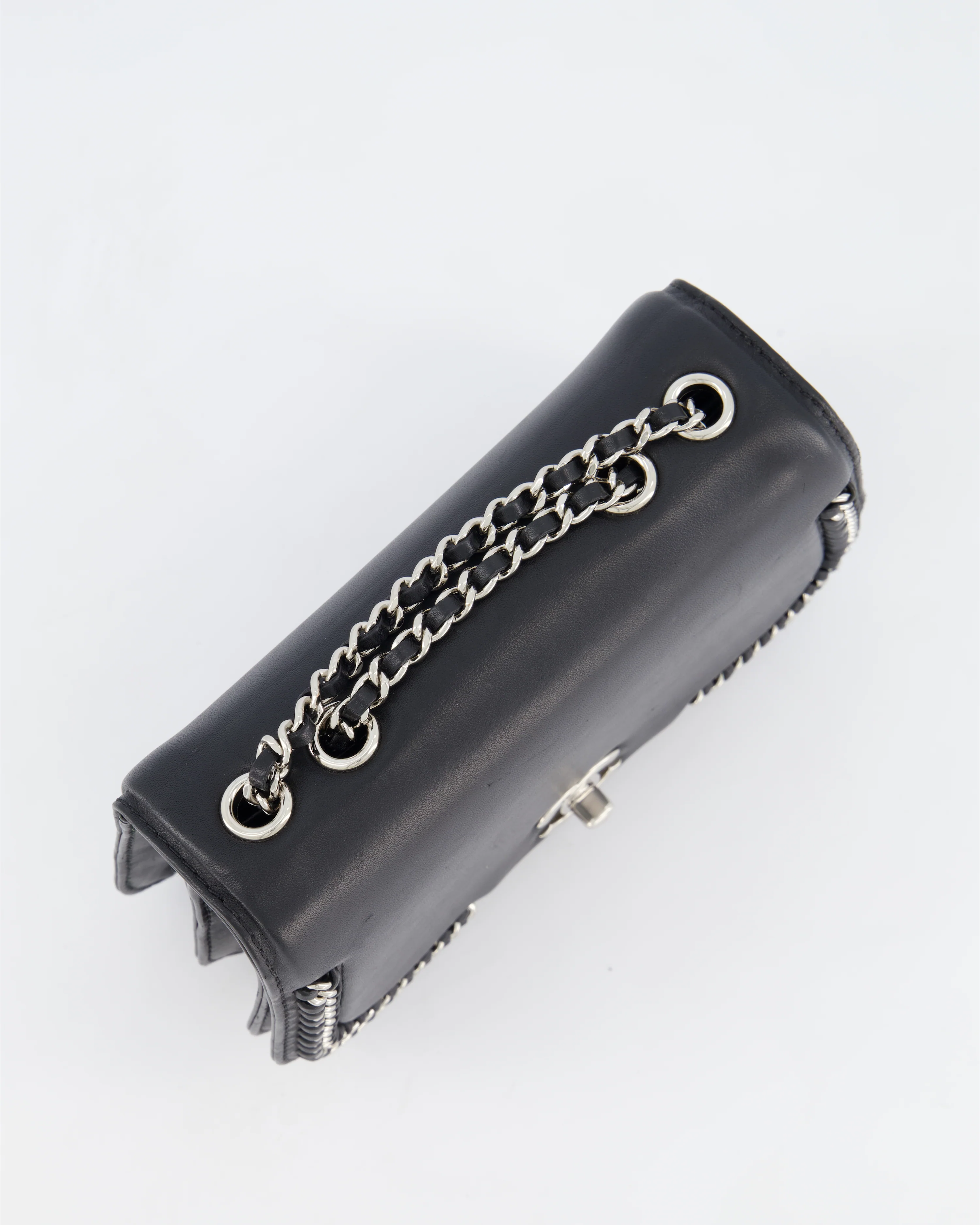 Chanel Braided Chic Flap Bag in Black Lambskin Leather with Silver Hardware - Image 19
