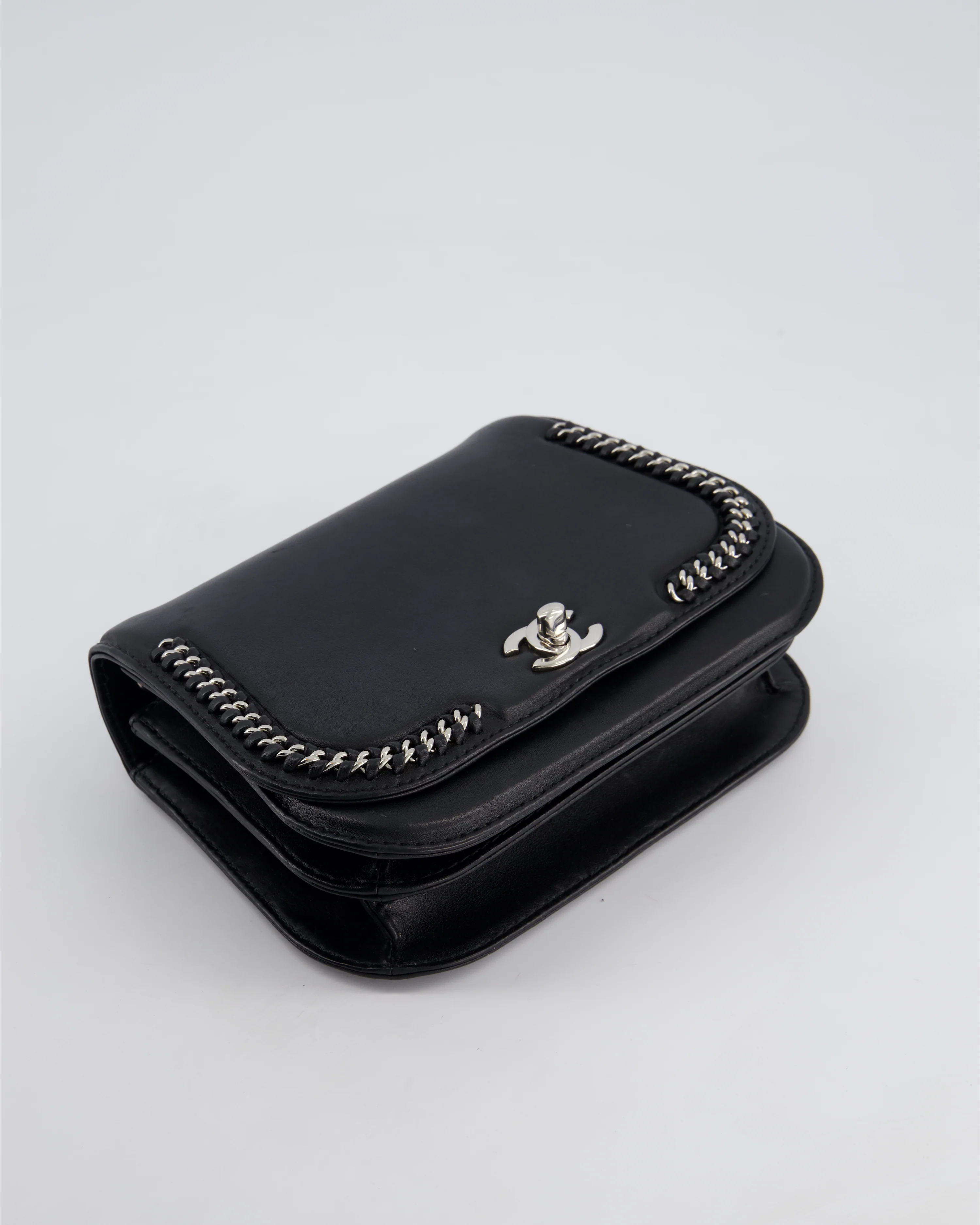 Chanel Braided Chic Flap Bag in Black Lambskin Leather with Silver Hardware - Image 22
