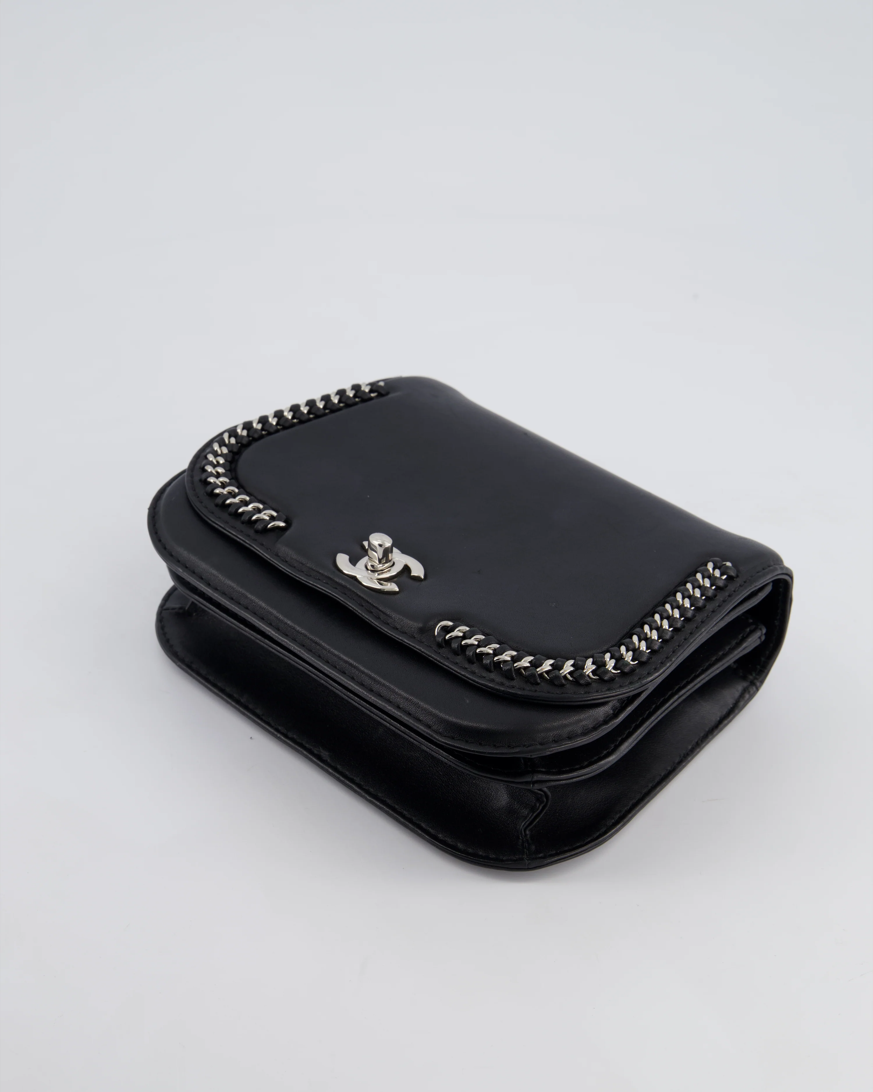 Chanel Braided Chic Flap Bag in Black Lambskin Leather with Silver Hardware - Image 23