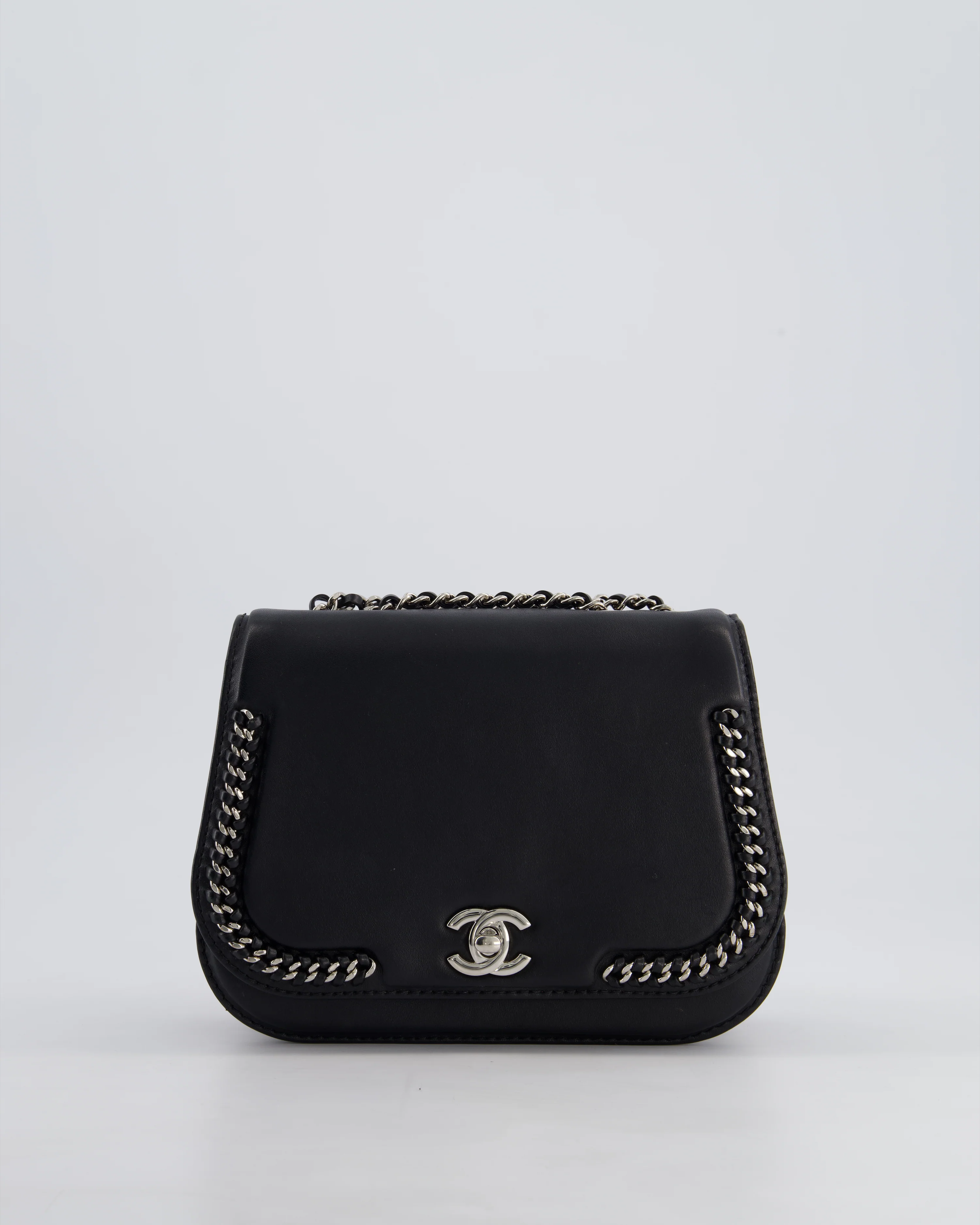 Chanel Braided Chic Flap Bag in Black Lambskin Leather with Silver Hardware - Image 6