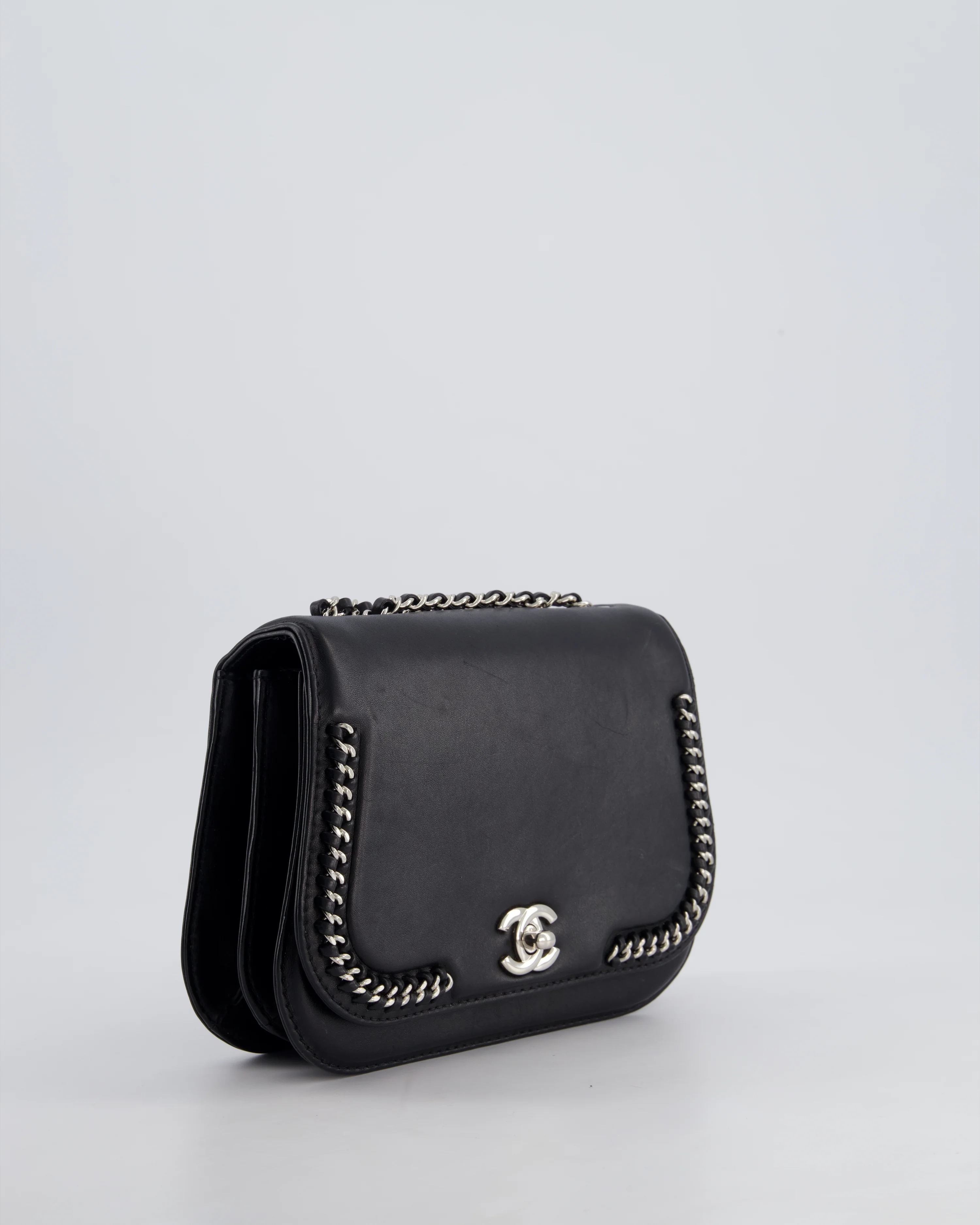 Chanel Braided Chic Flap Bag in Black Lambskin Leather with Silver Hardware - Image 7