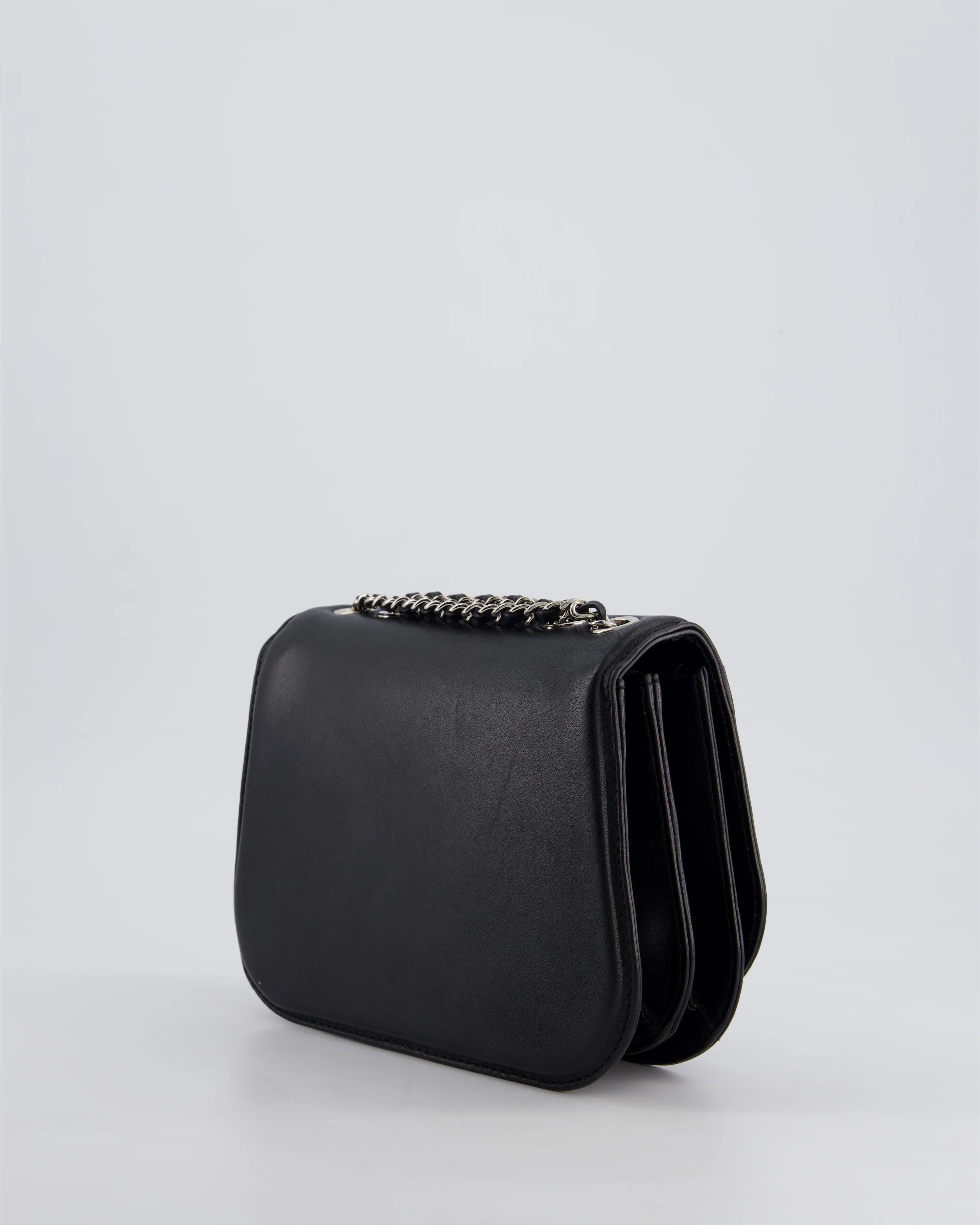 Chanel Braided Chic Flap Bag in Black Lambskin Leather with Silver Hardware - Image 9