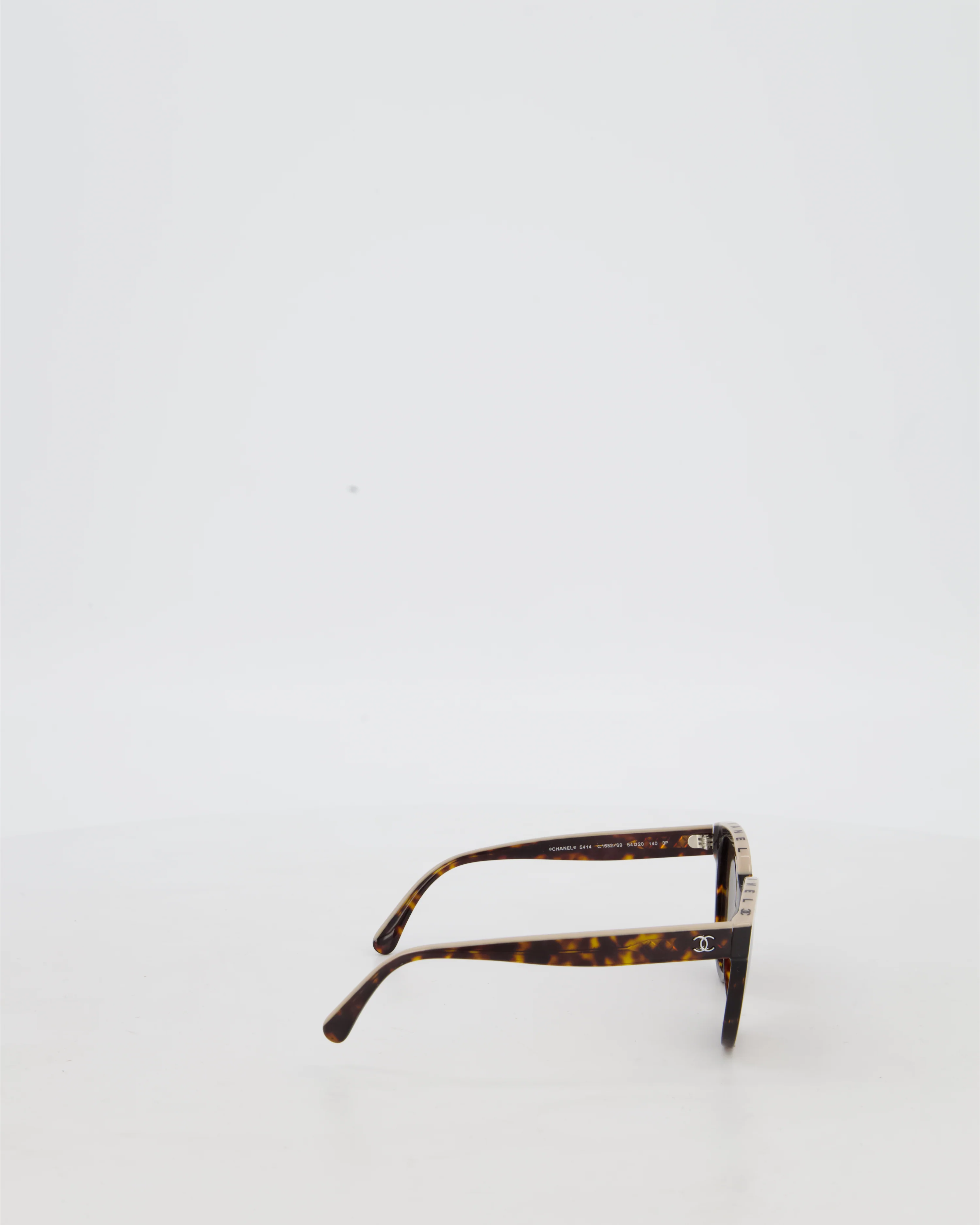 Chanel Brown Tortoiseshell Sunglasses with Logo Trim Detail - Image 3