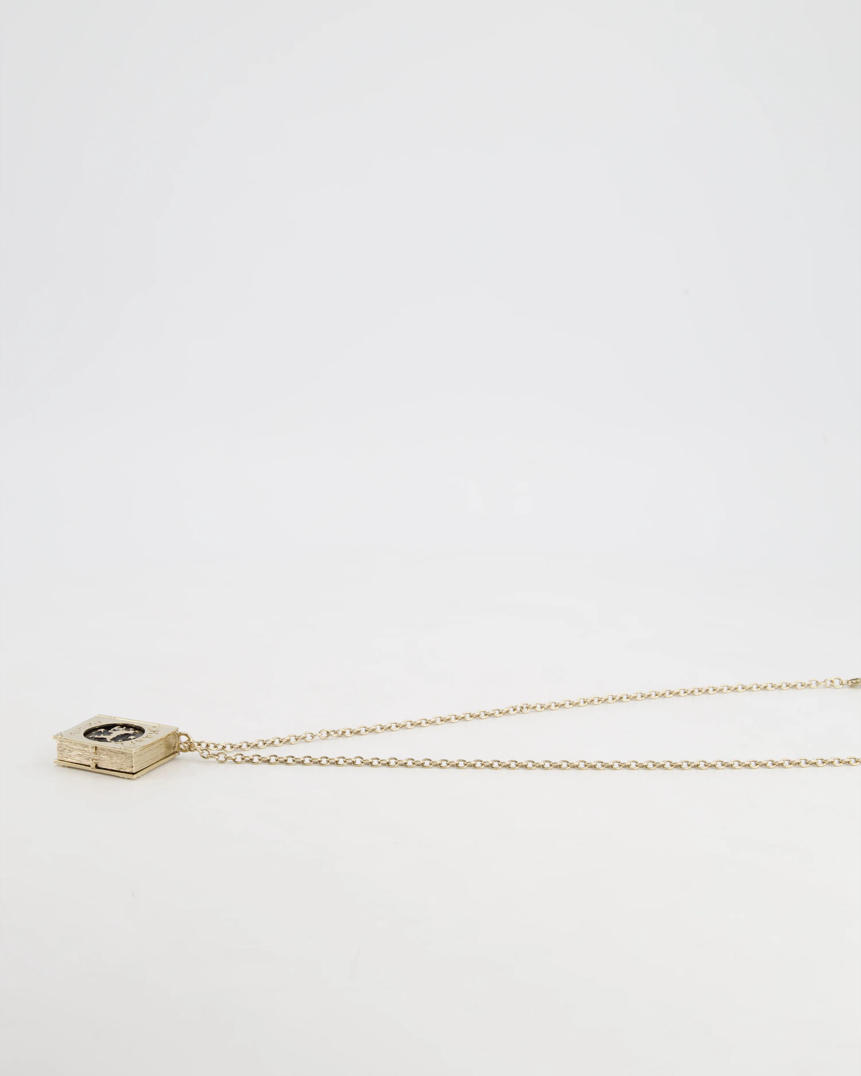 Chanel Champagne Gold, Star Lion and CC Logo Book Pendant Necklace - Image 12