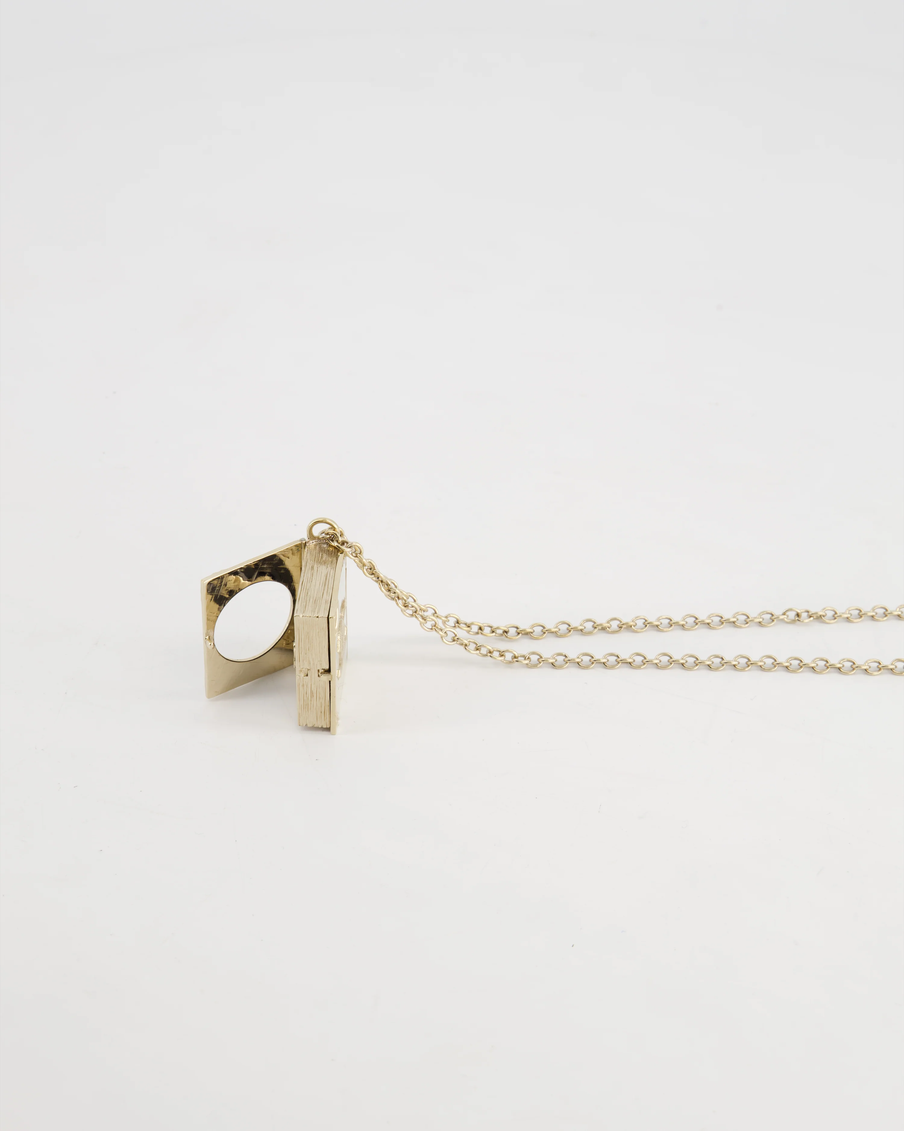 Chanel Champagne Gold, Star Lion and CC Logo Book Pendant Necklace - Image 9