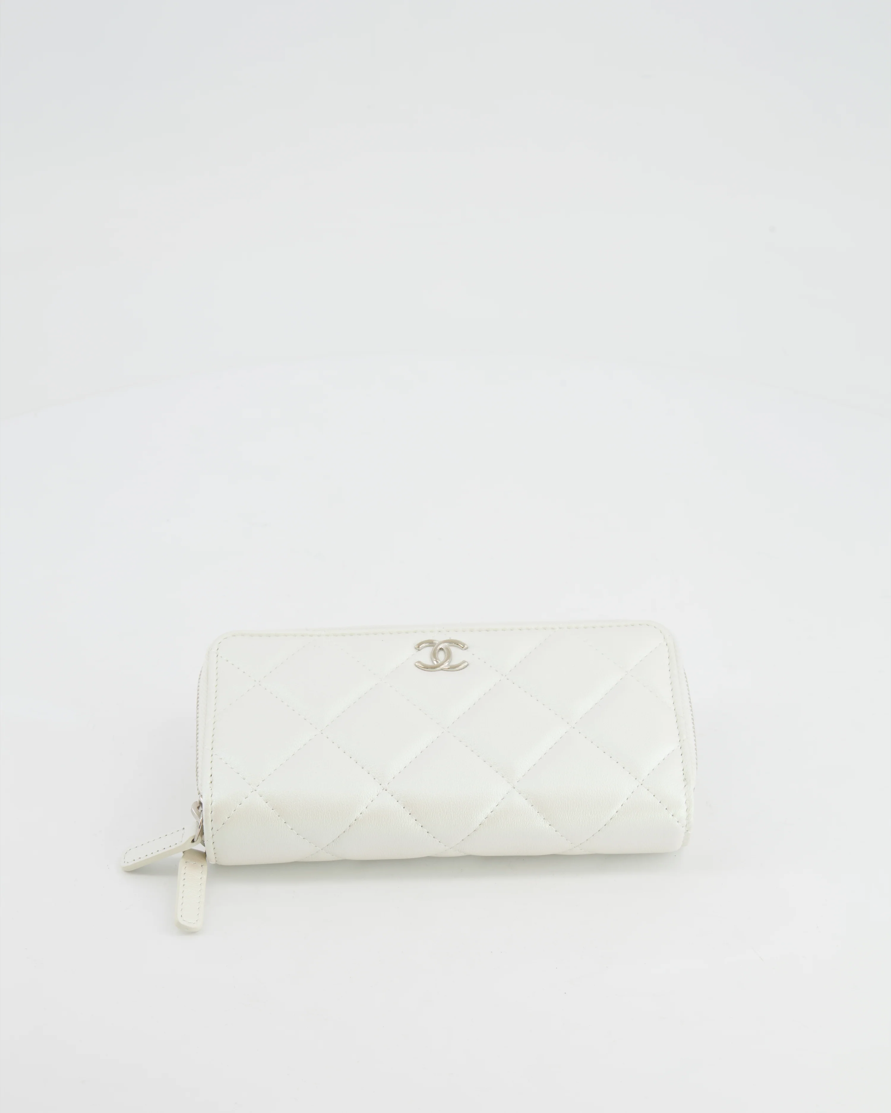 *HOT* Chanel Coco Neige White Pearlescent Lambskin Belt Bag with Silver Hardware - Image 17