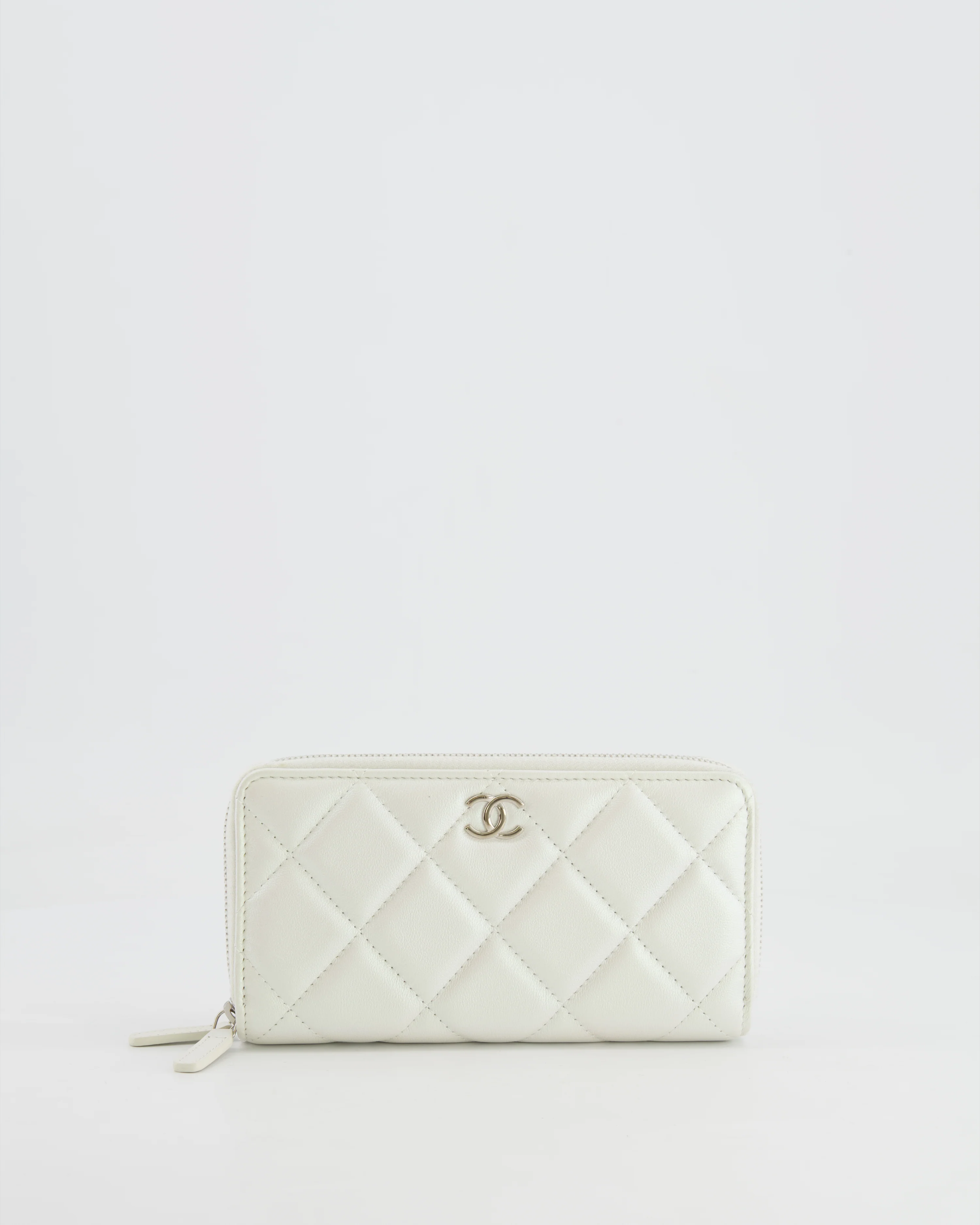 *HOT* Chanel Coco Neige White Pearlescent Lambskin Belt Bag with Silver Hardware - Image 4
