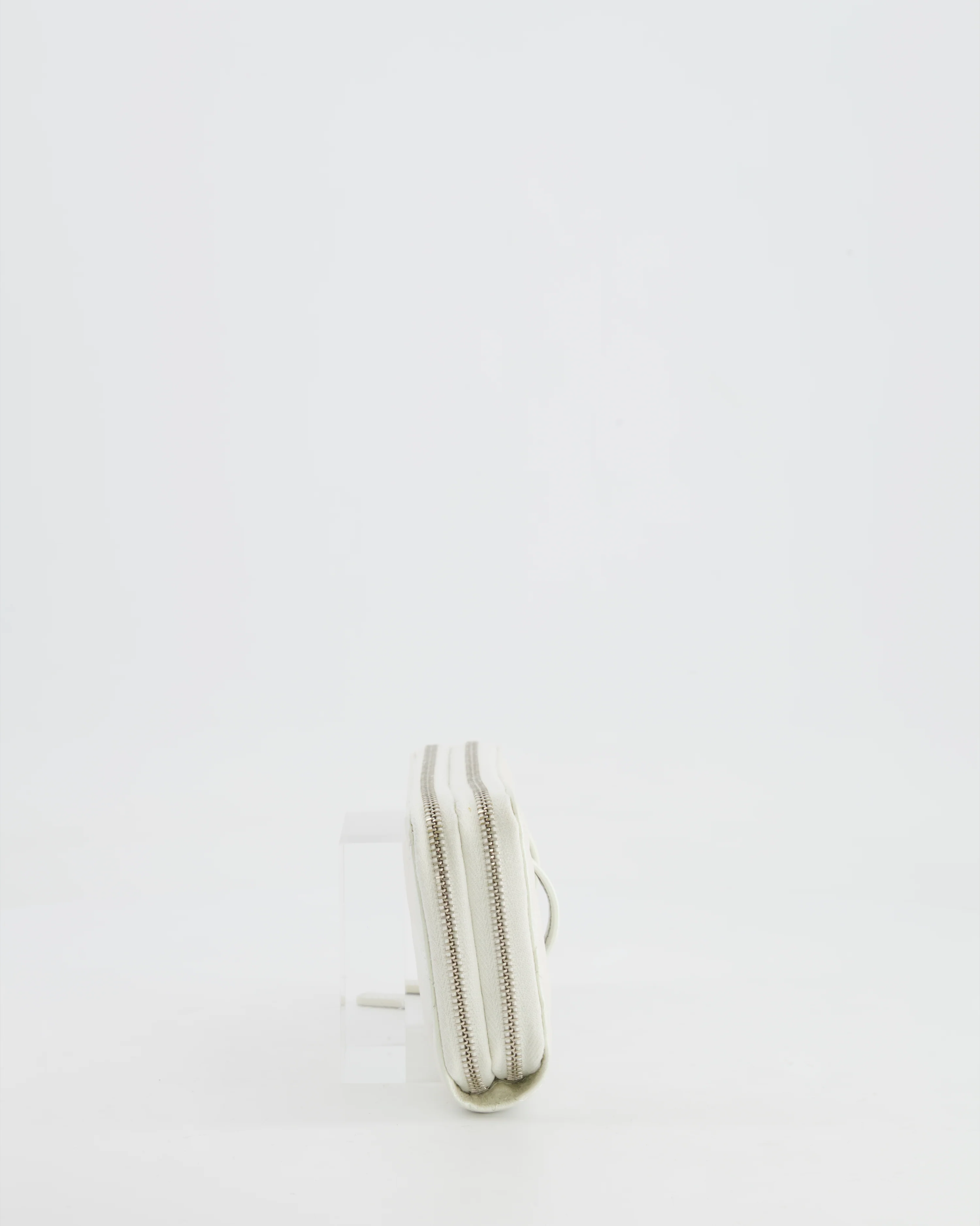 *HOT* Chanel Coco Neige White Pearlescent Lambskin Belt Bag with Silver Hardware - Image 8