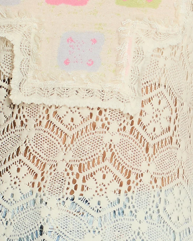 Chanel Cream Crochet Sleeveless Top with Multicoloured Detail FR 36 (UK 8) - Image 4