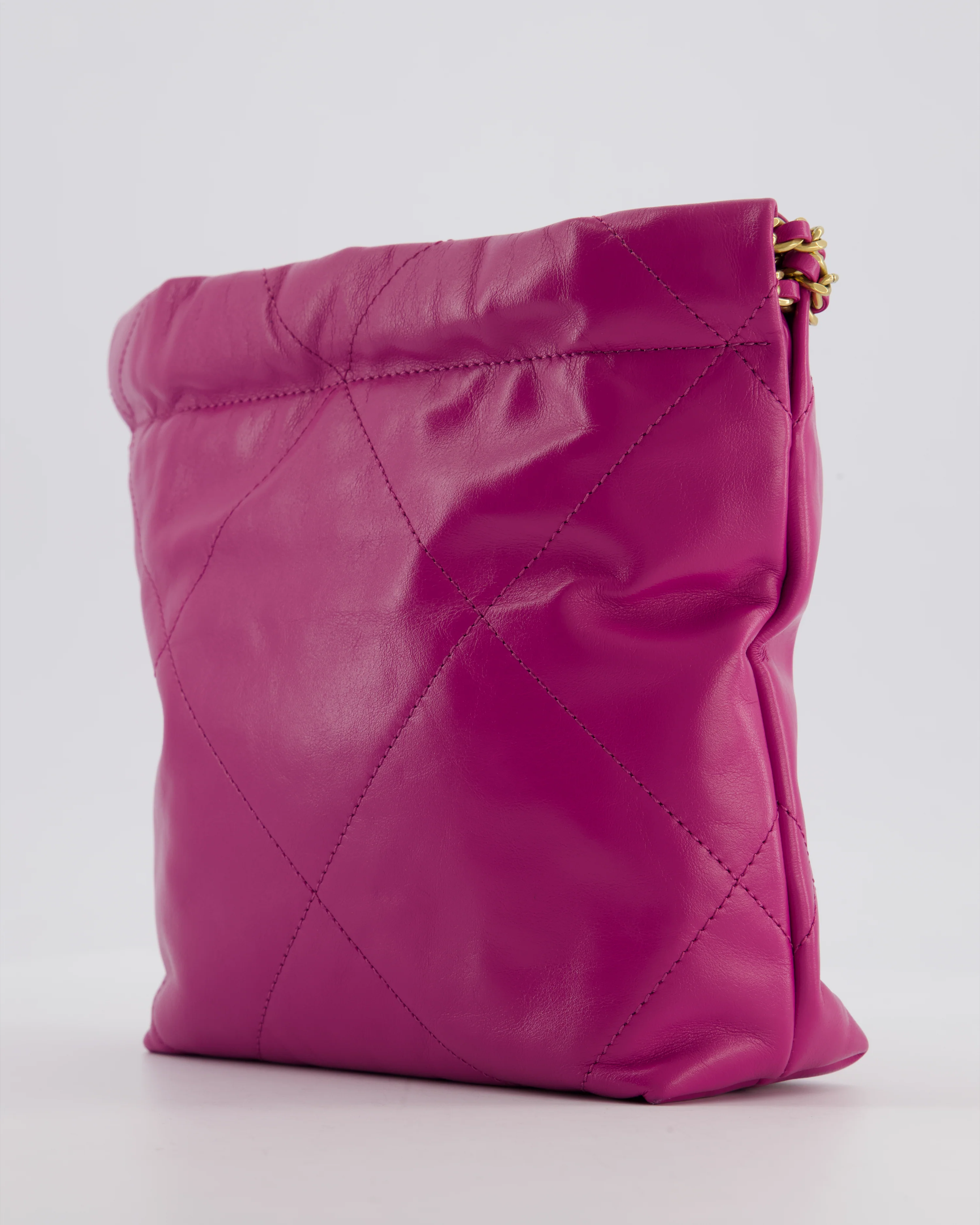 Chanel Magnolia Pink Mini 22 Bag in Calfskin Leather with Brushed Gold Hardware - Image 13