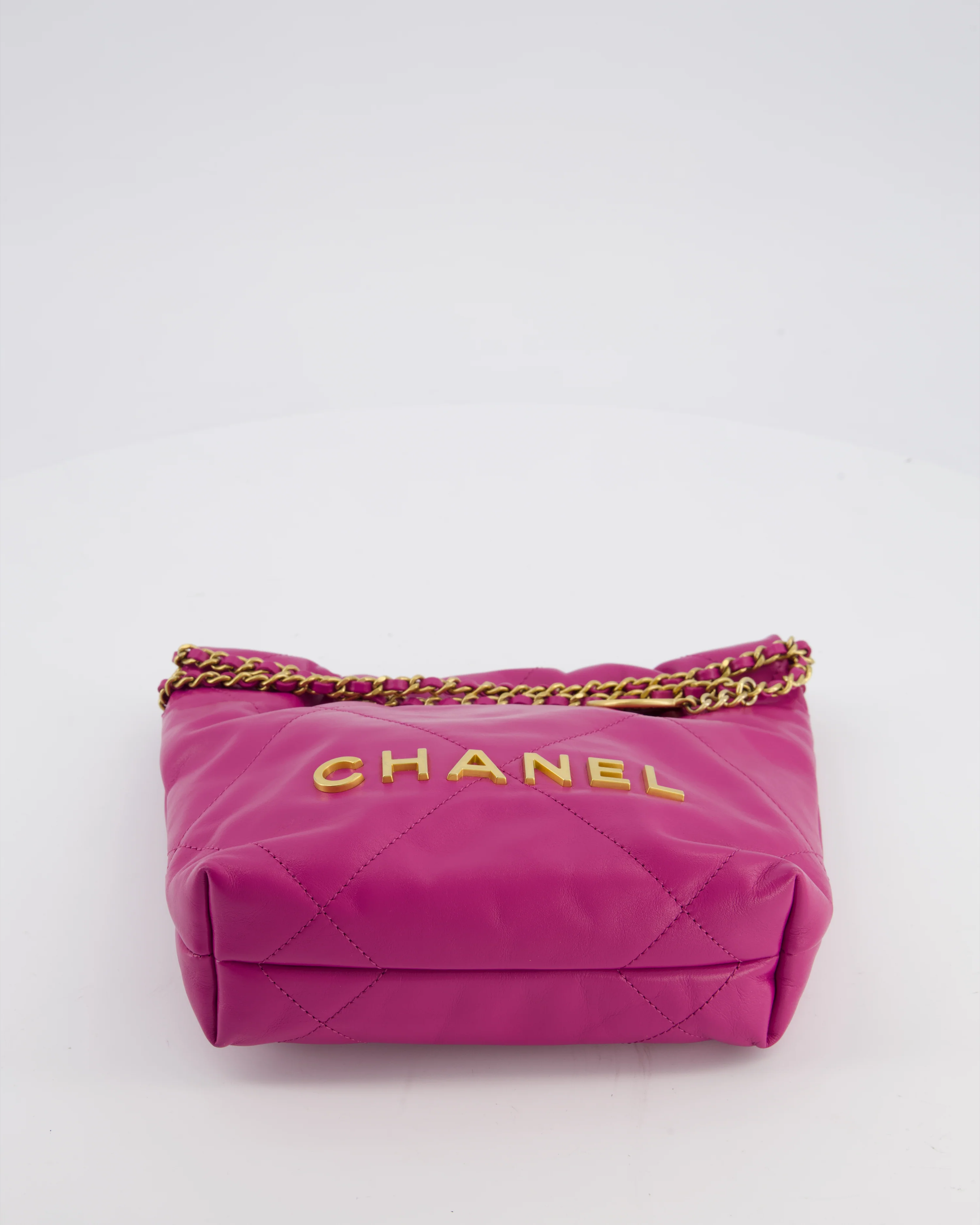Chanel Magnolia Pink Mini 22 Bag in Calfskin Leather with Brushed Gold Hardware - Image 18
