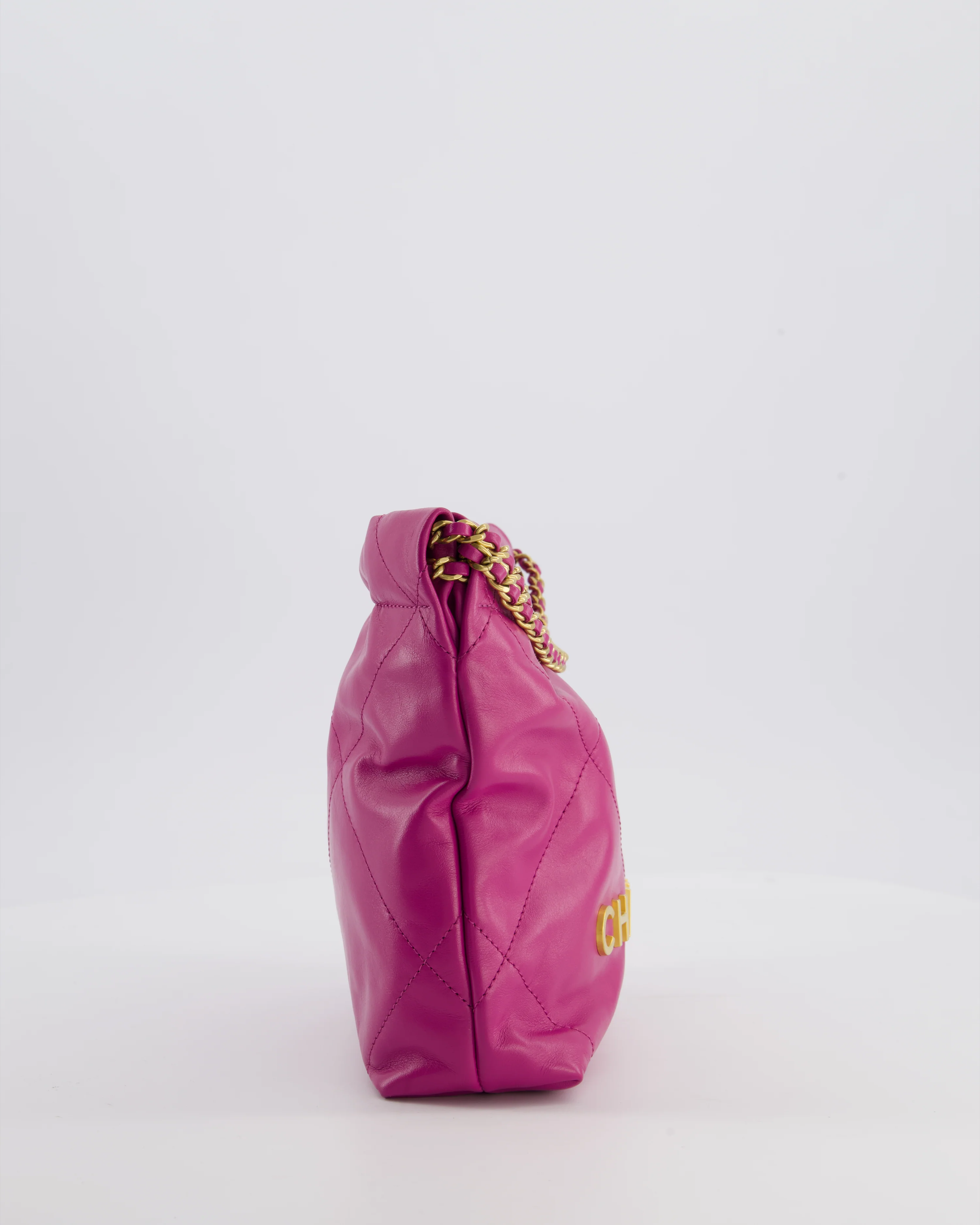 Chanel Magnolia Pink Mini 22 Bag in Calfskin Leather with Brushed Gold Hardware - Image 5