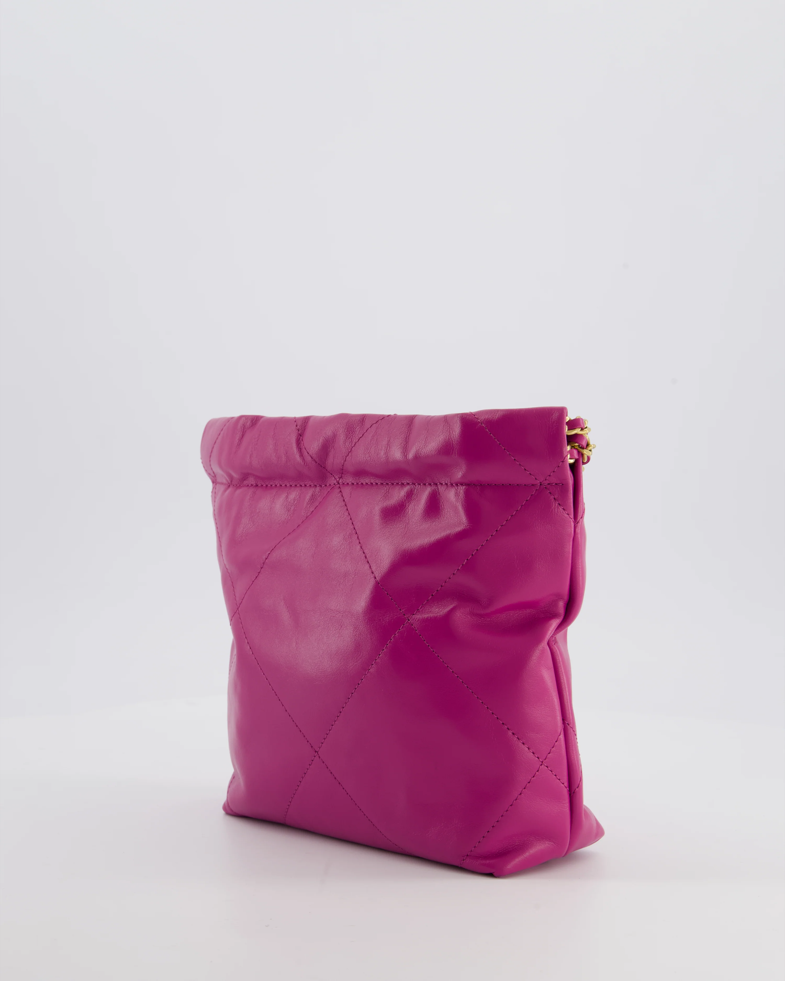 Chanel Magnolia Pink Mini 22 Bag in Calfskin Leather with Brushed Gold Hardware - Image 6