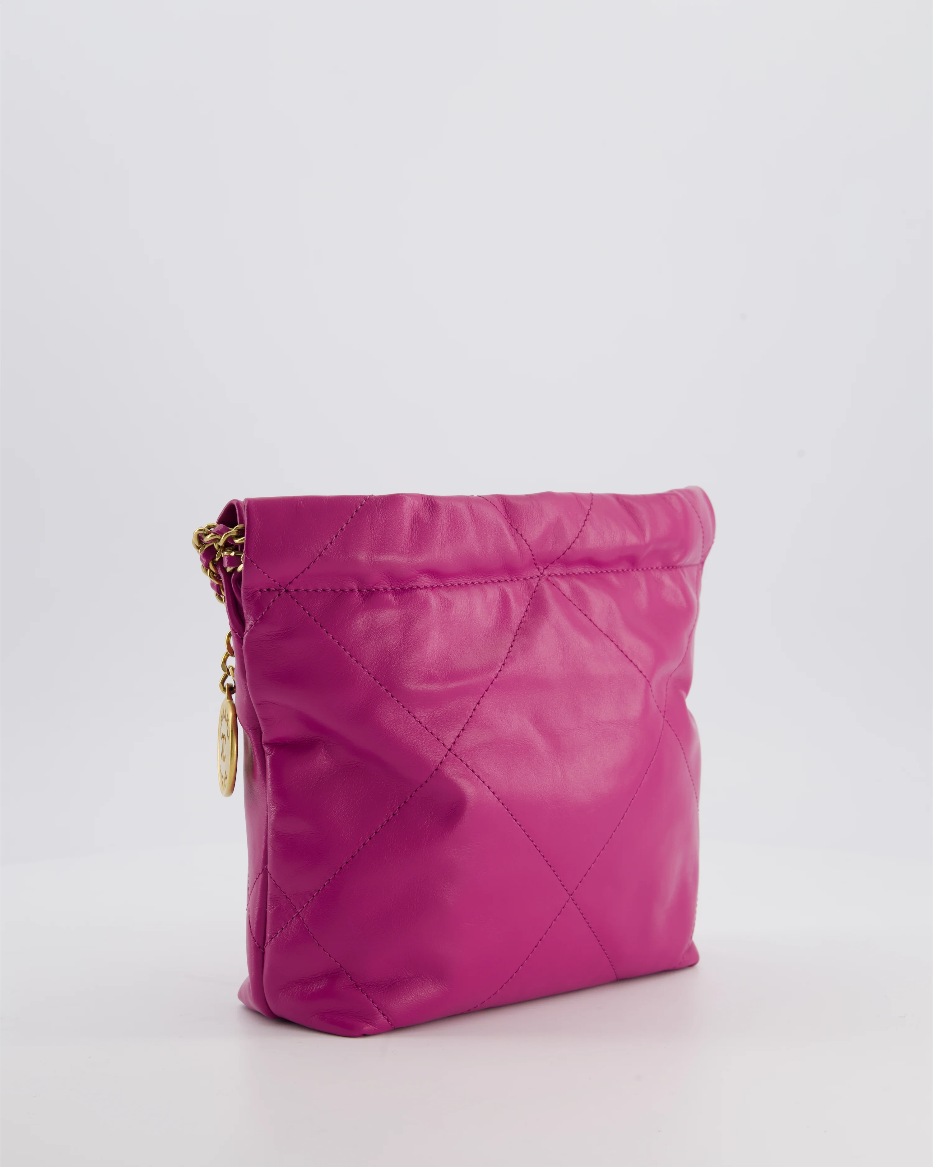 Chanel Magnolia Pink Mini 22 Bag in Calfskin Leather with Brushed Gold Hardware - Image 8