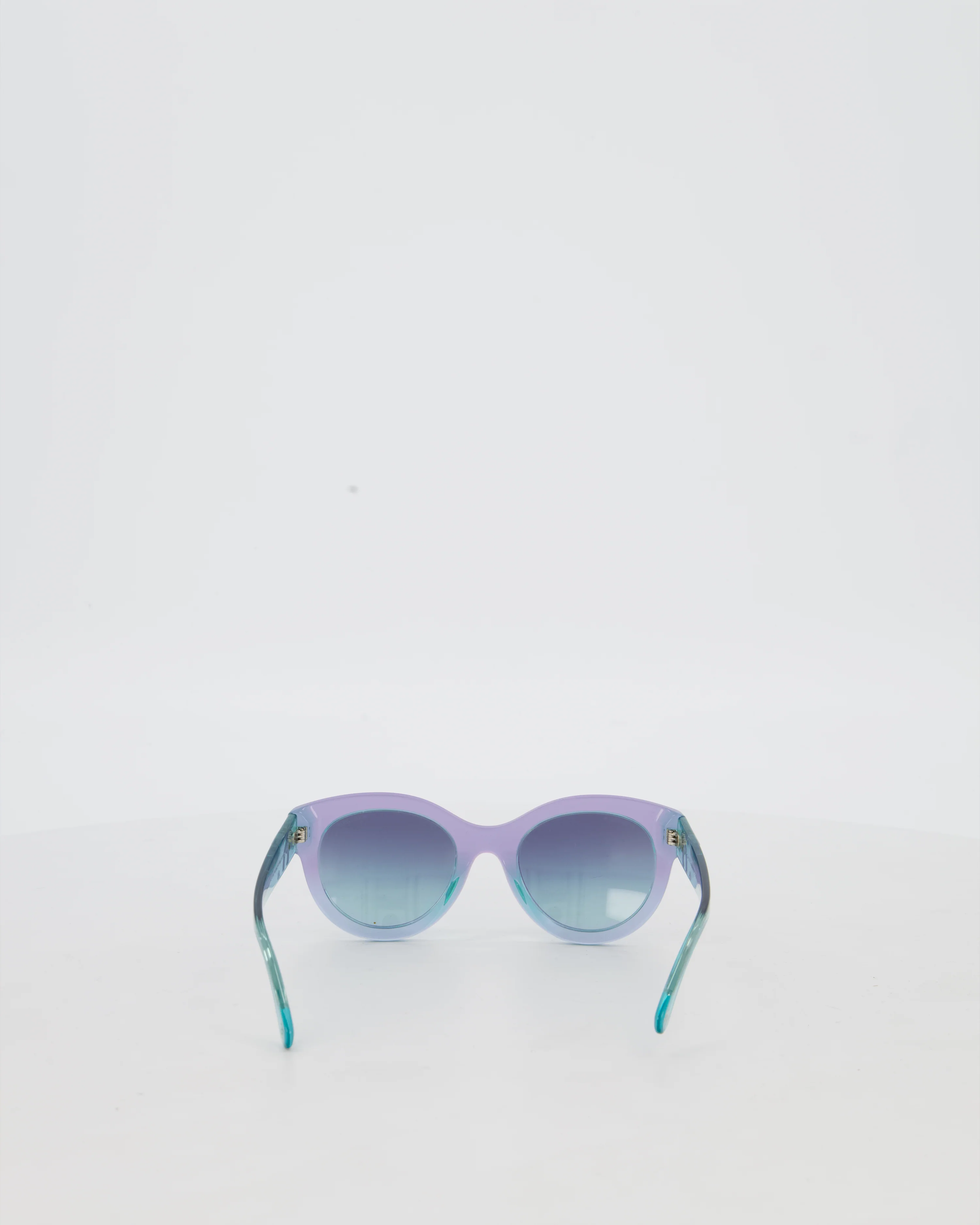 Chanel Green and Purple Ombre CC Sunglasses - Image 4