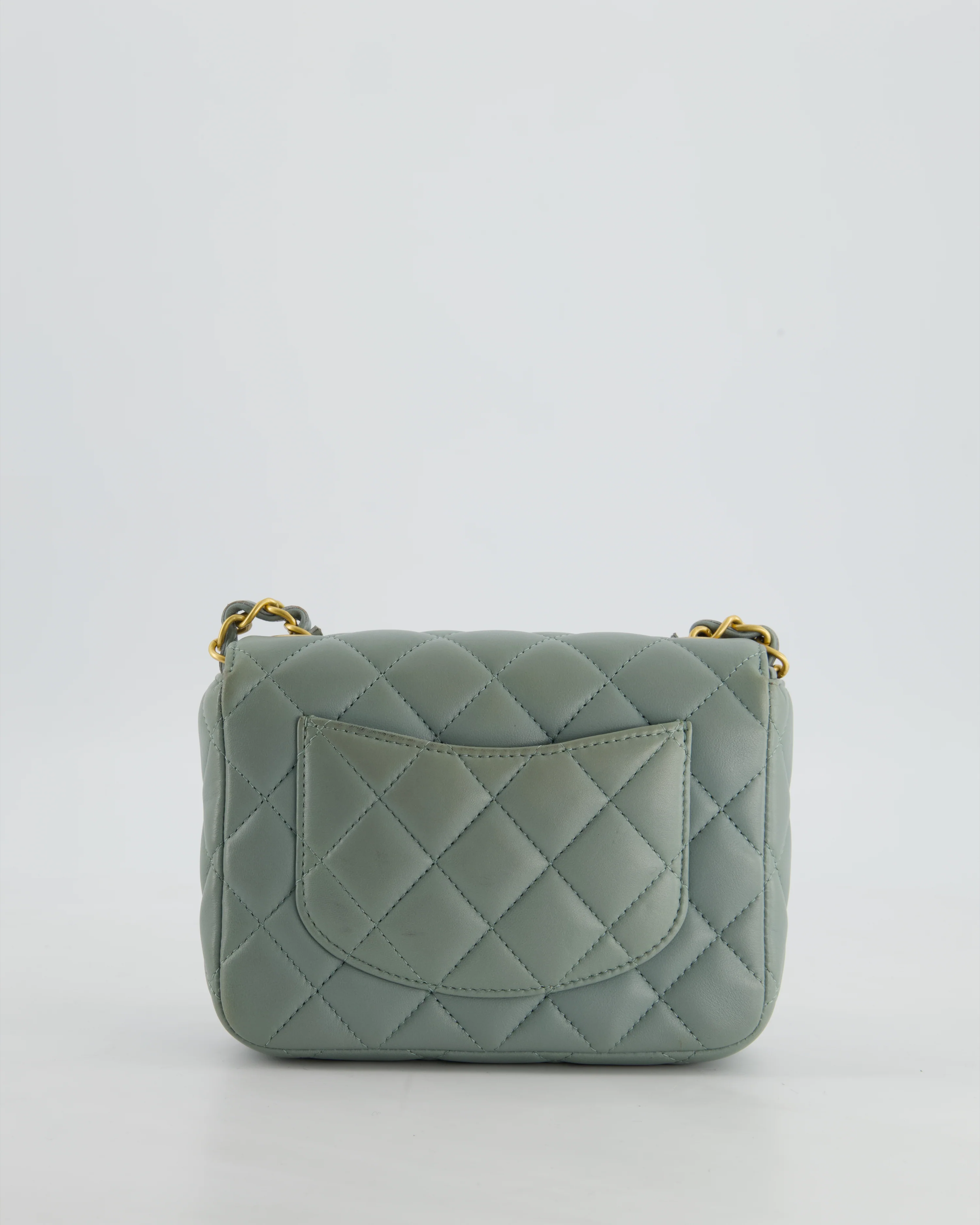 Chanel Grey Mini Flap Bag With Multicolour Coin Details and Brushed Gold Hardware - Image 8