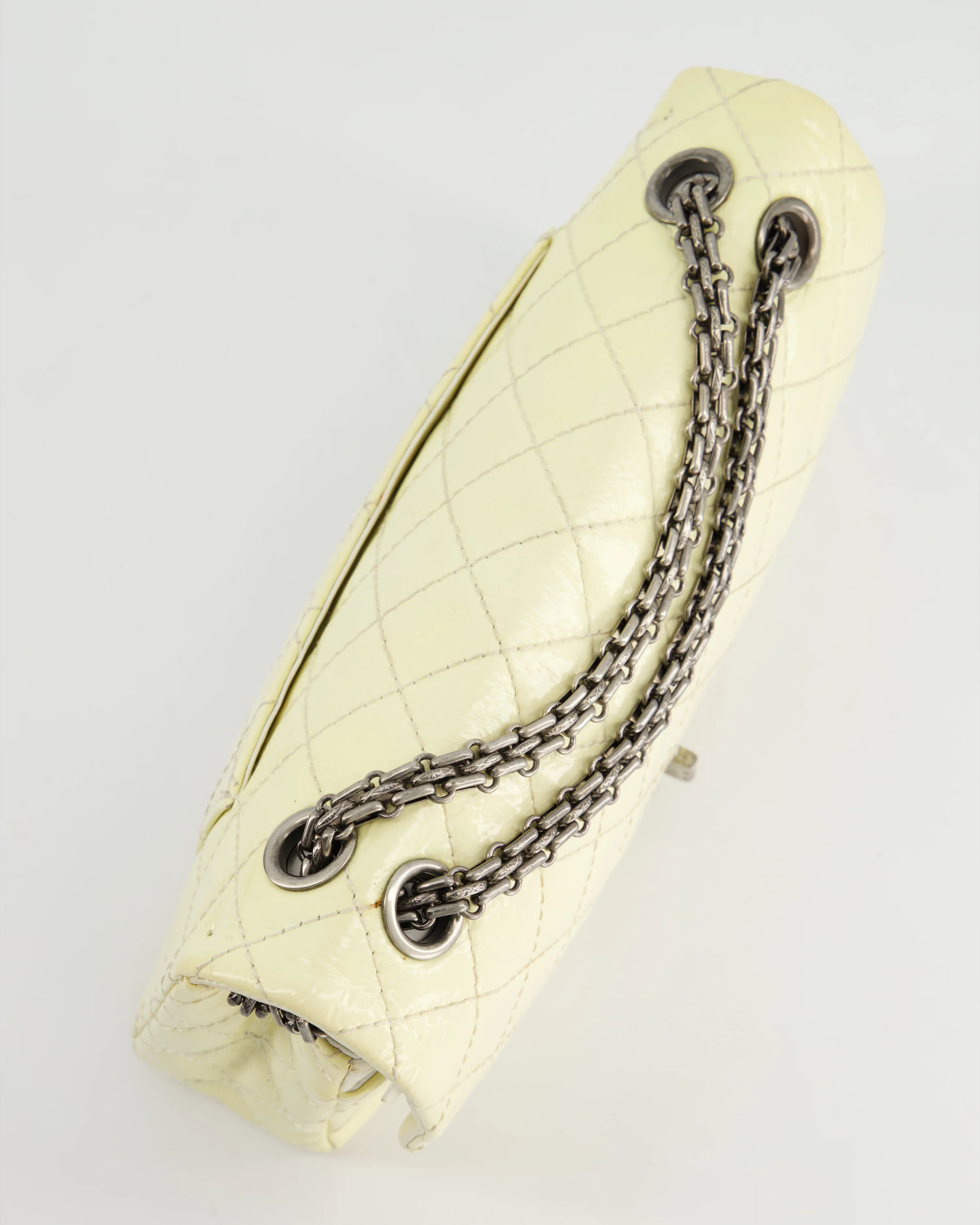Chanel Lemon Patent Small Reissue Double Flap Bag with Ruthenium Hardware - Image 10