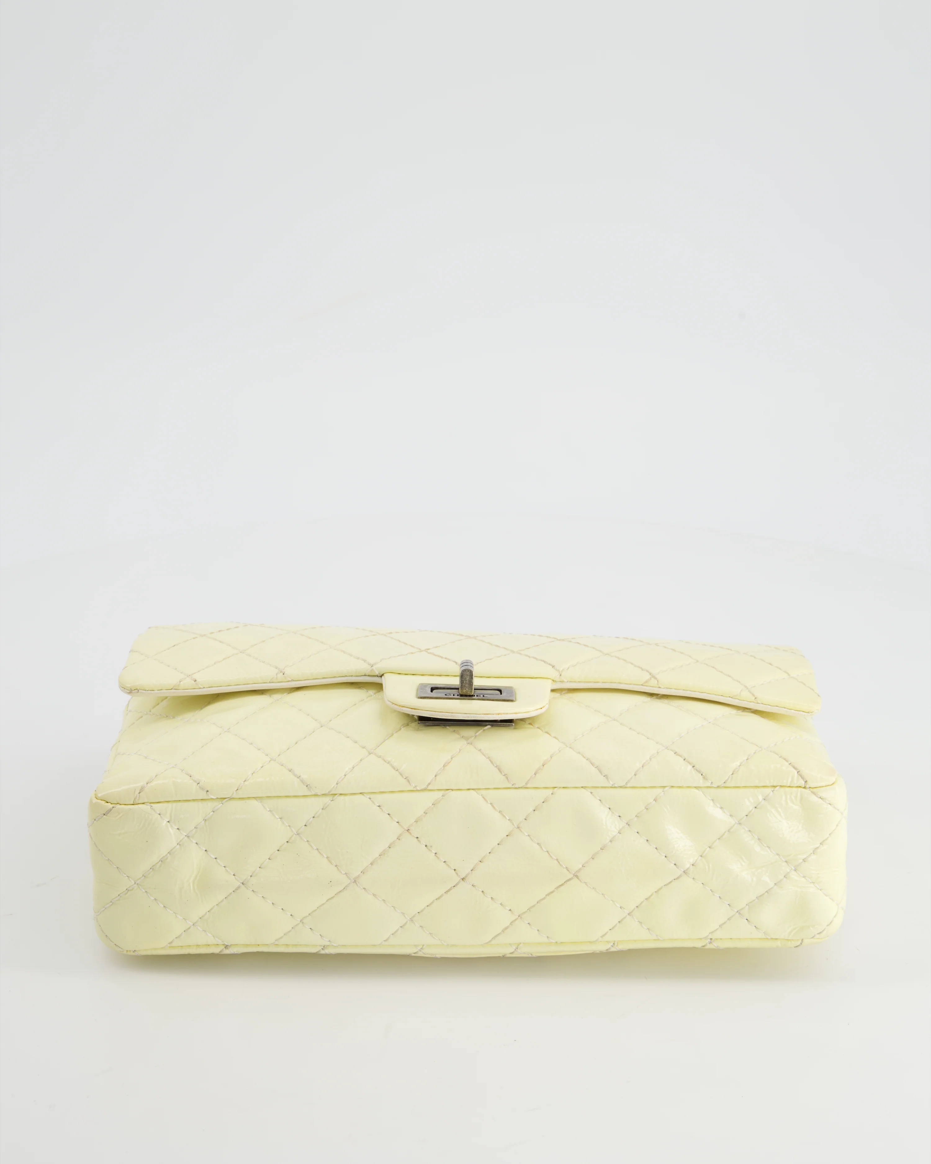 Chanel Lemon Patent Small Reissue Double Flap Bag with Ruthenium Hardware - Image 13