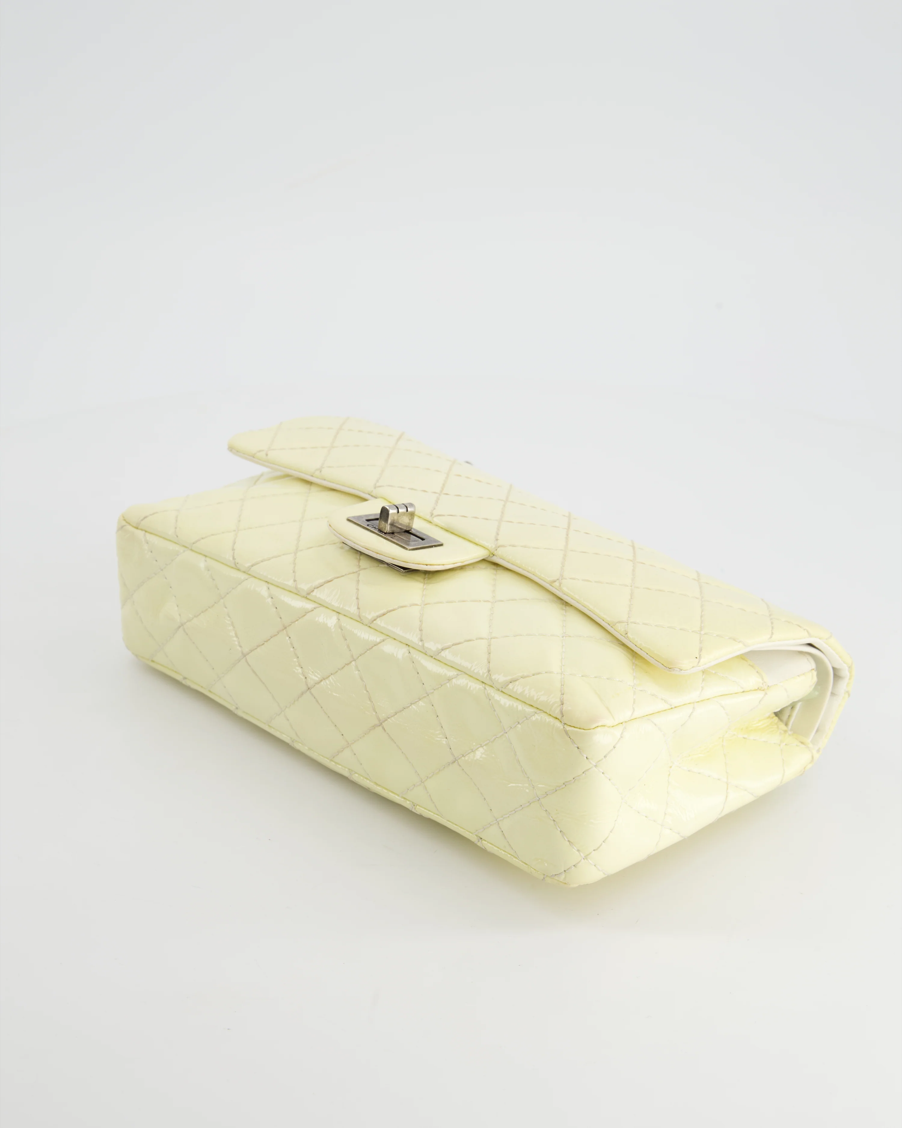 Chanel Lemon Patent Small Reissue Double Flap Bag with Ruthenium Hardware - Image 14