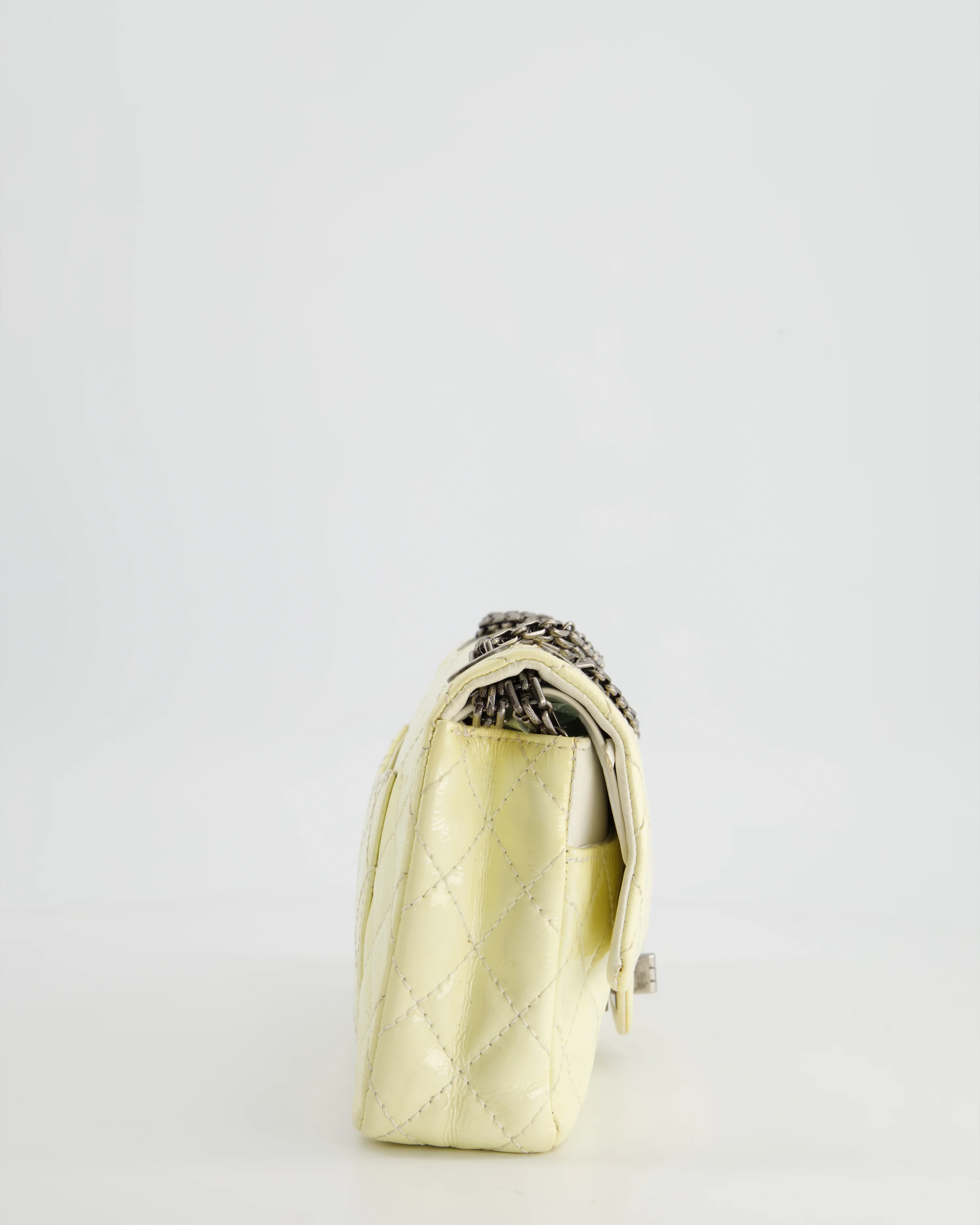Chanel Lemon Patent Small Reissue Double Flap Bag with Ruthenium Hardware - Image 8