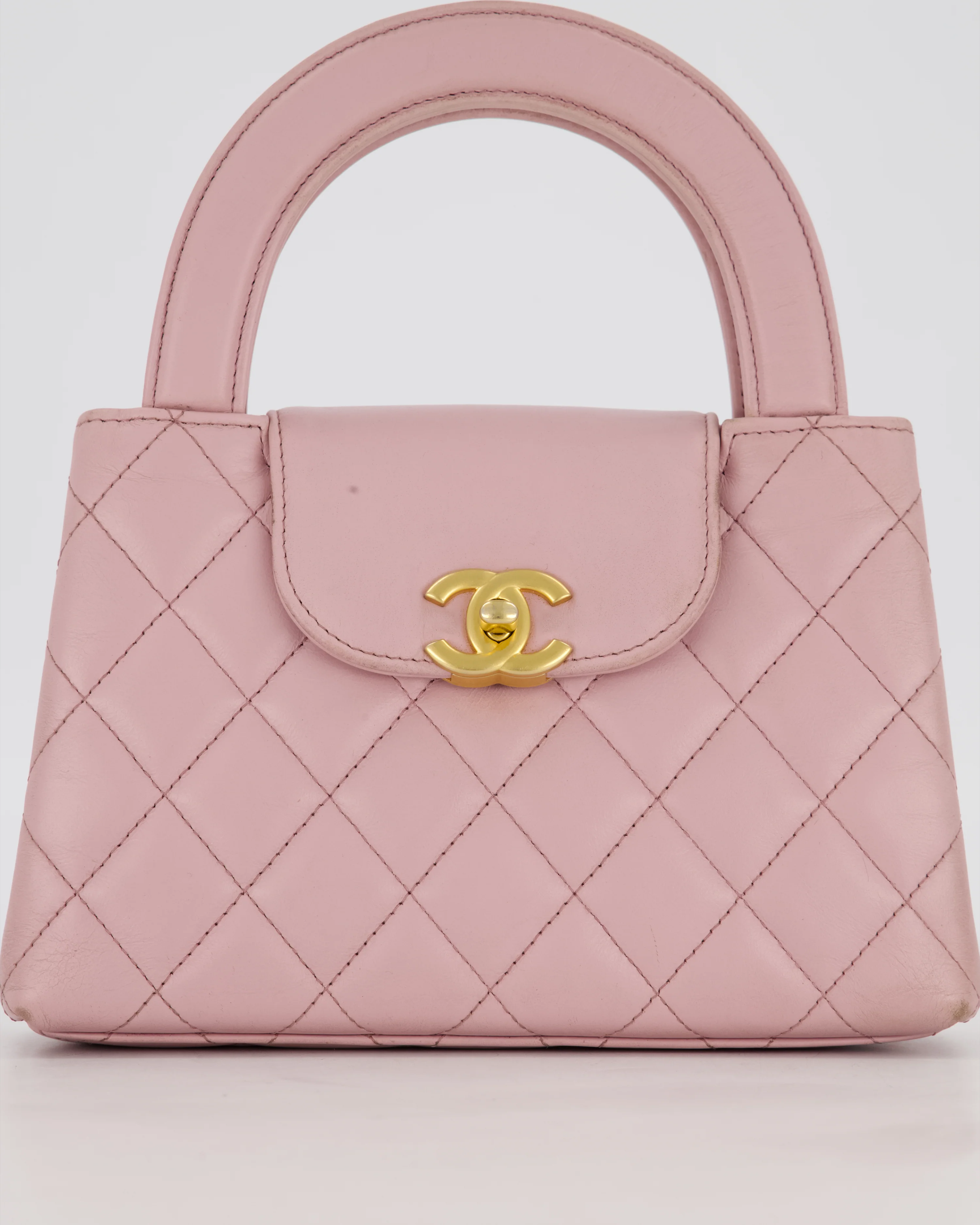 Chanel Lilac Small Mini Kelly Shopping Bag in Aged Calfskin Leather with Brushed Gold Hardware - Image 14