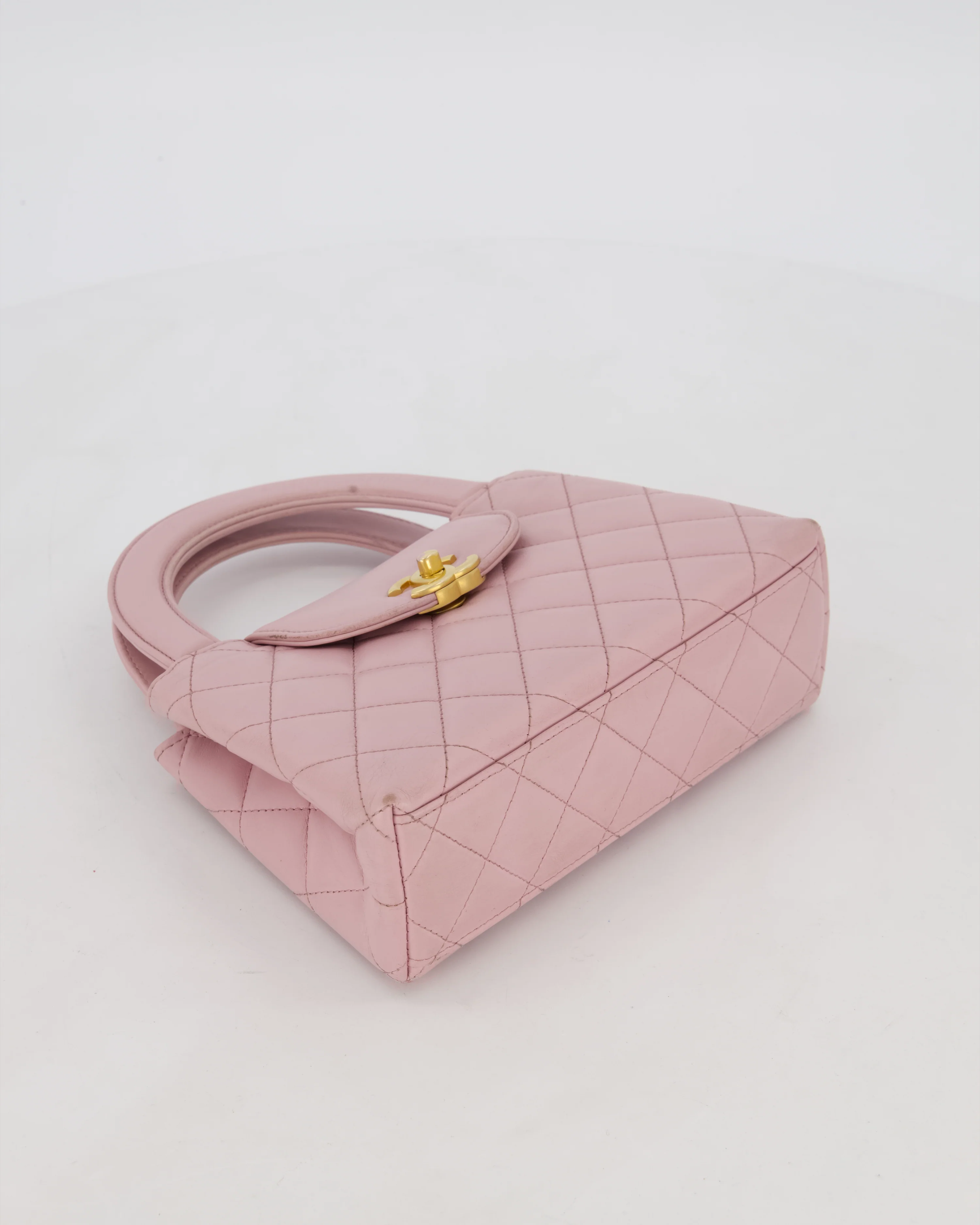 Chanel Lilac Small Mini Kelly Shopping Bag in Aged Calfskin Leather with Brushed Gold Hardware - Image 17