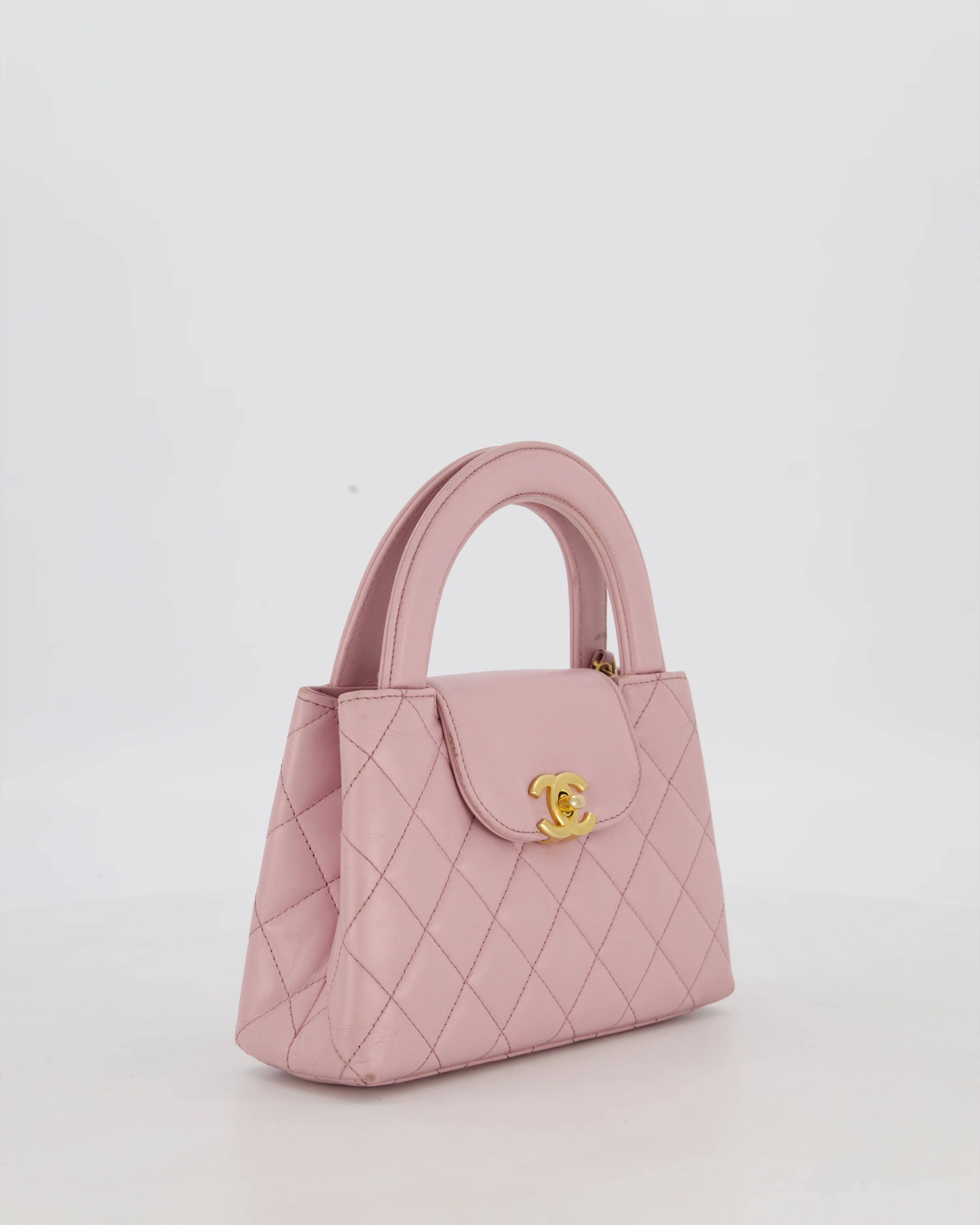 Chanel Lilac Small Mini Kelly Shopping Bag in Aged Calfskin Leather with Brushed Gold Hardware - Image 3