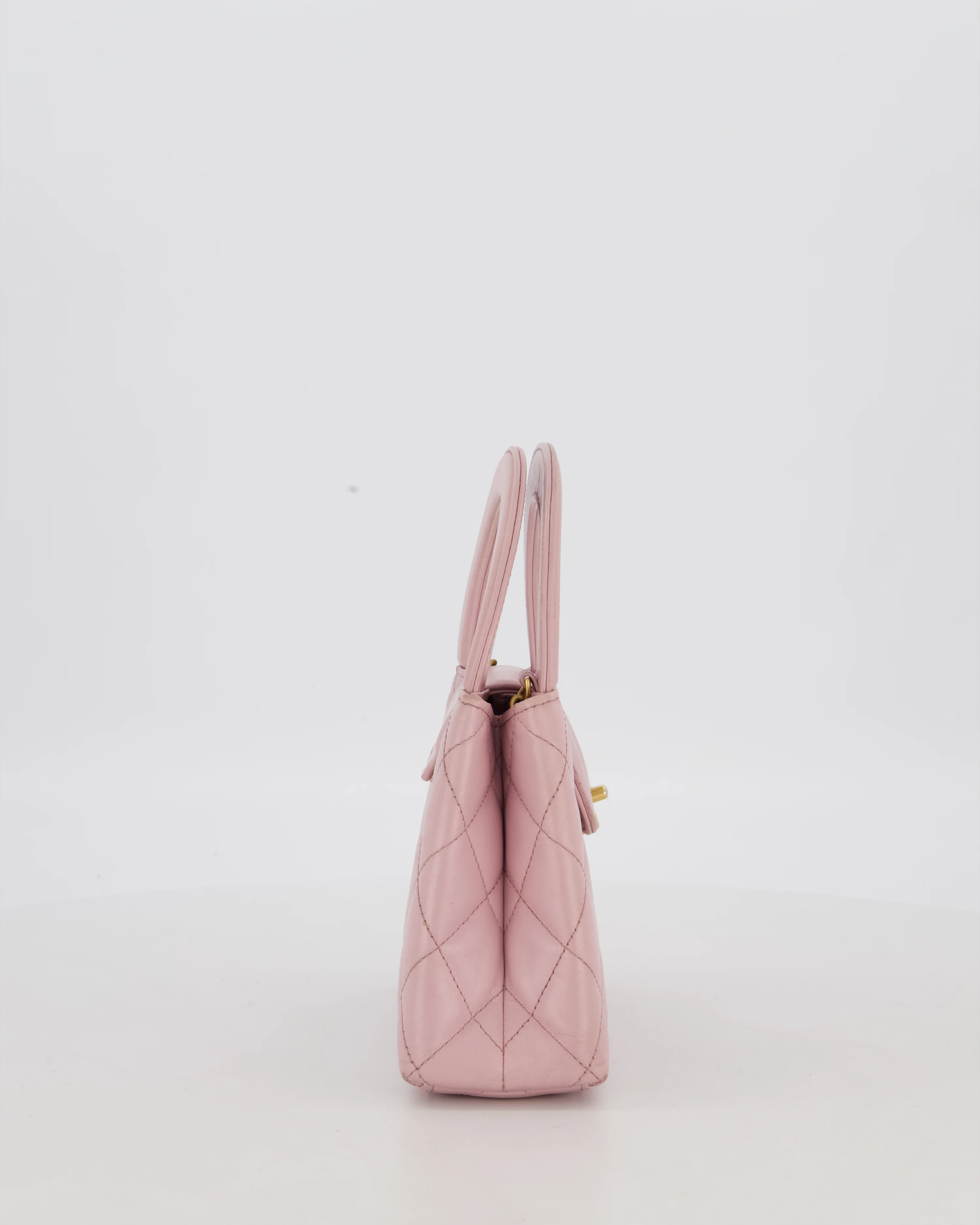 Chanel Lilac Small Mini Kelly Shopping Bag in Aged Calfskin Leather with Brushed Gold Hardware - Image 4