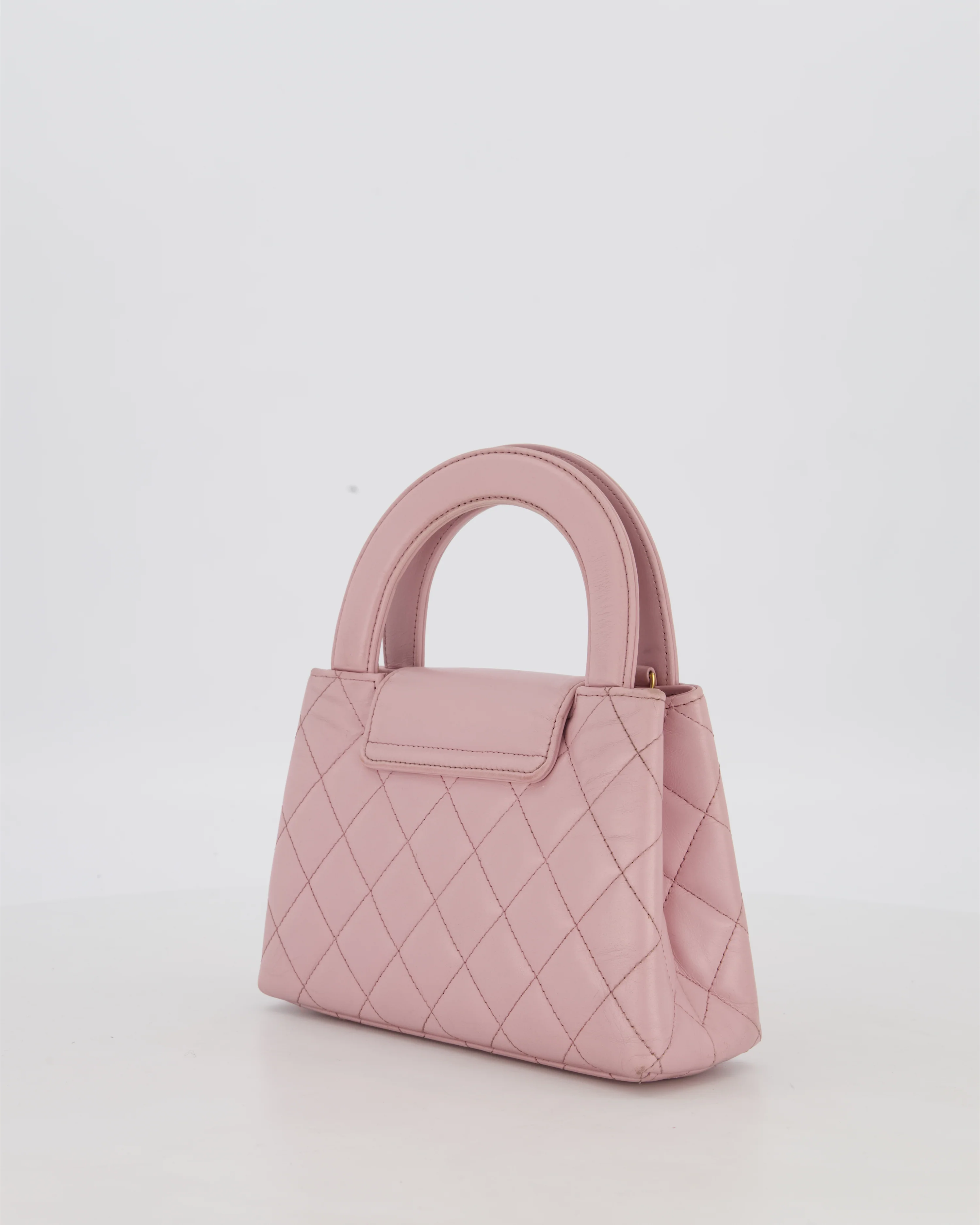 Chanel Lilac Small Mini Kelly Shopping Bag in Aged Calfskin Leather with Brushed Gold Hardware - Image 5