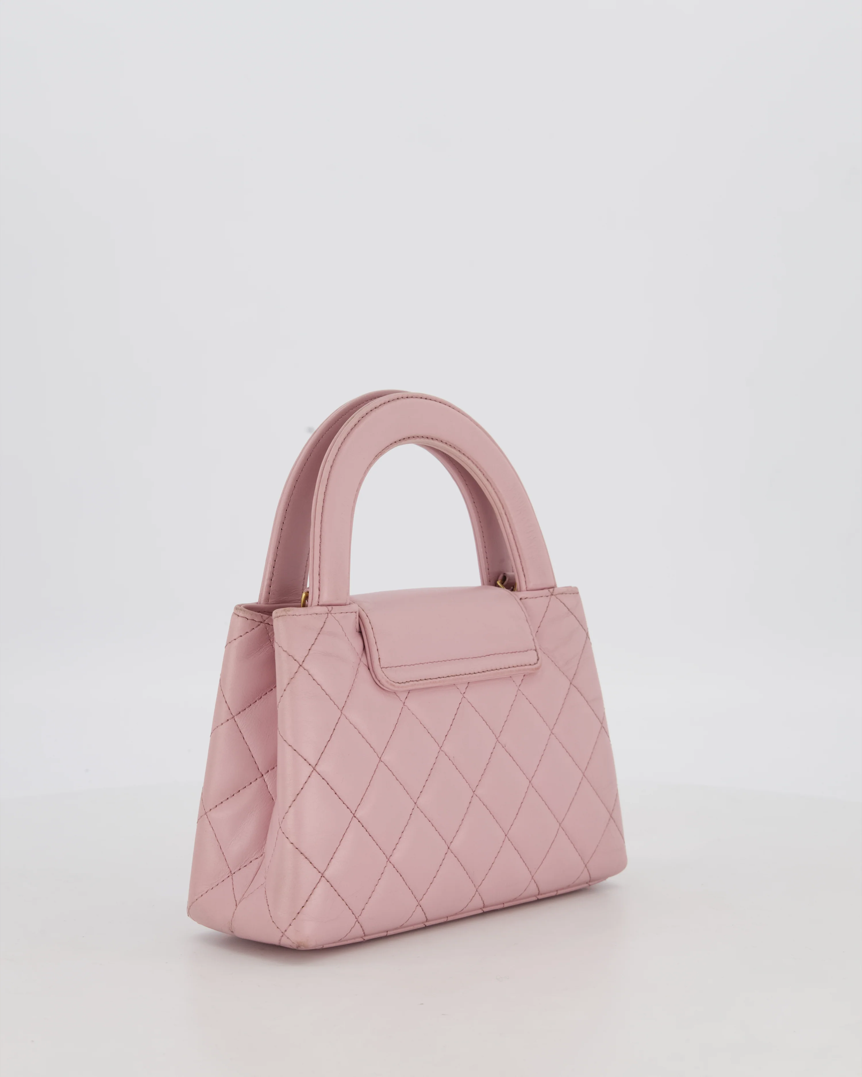 Chanel Lilac Small Mini Kelly Shopping Bag in Aged Calfskin Leather with Brushed Gold Hardware - Image 7
