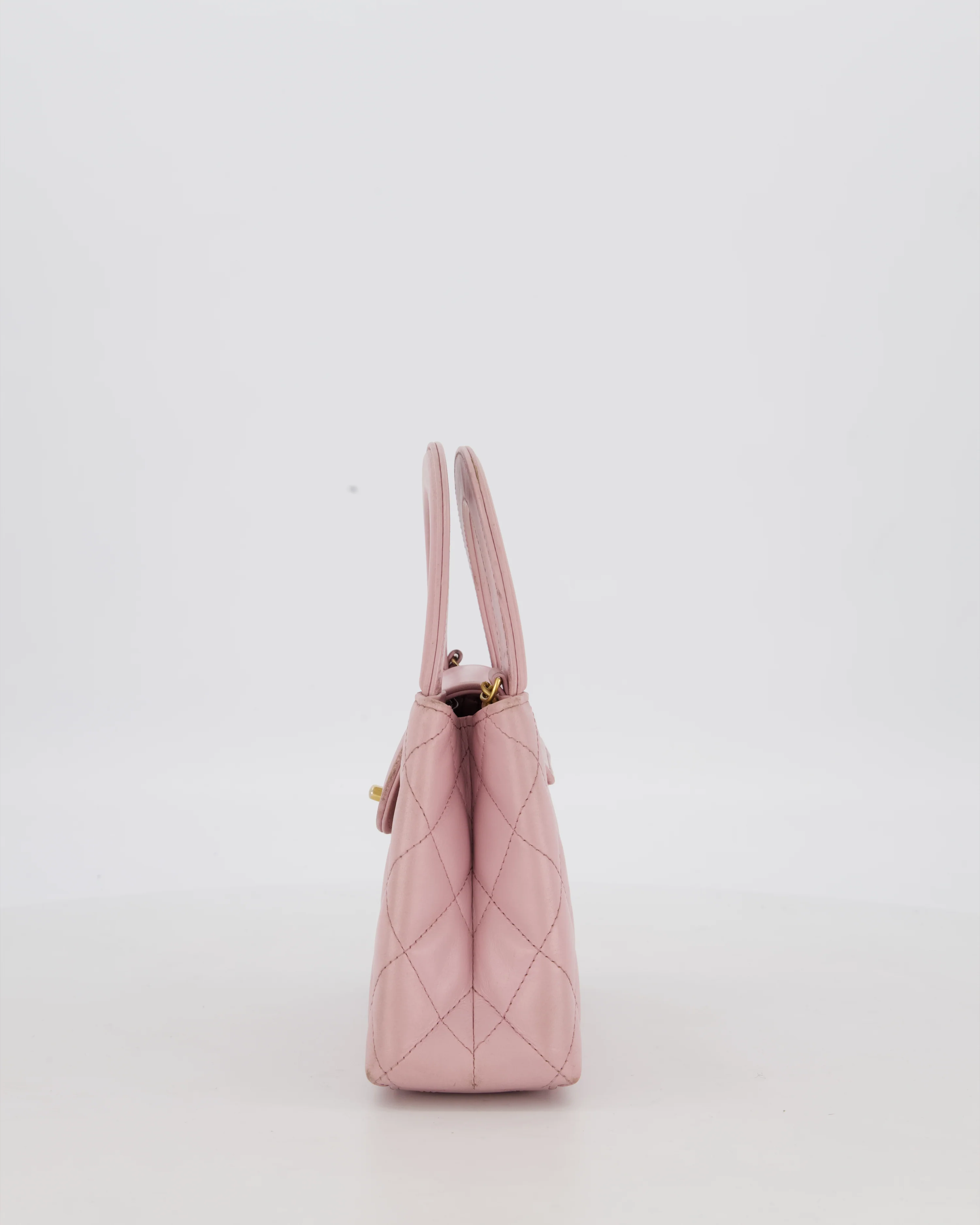 Chanel Lilac Small Mini Kelly Shopping Bag in Aged Calfskin Leather with Brushed Gold Hardware - Image 8