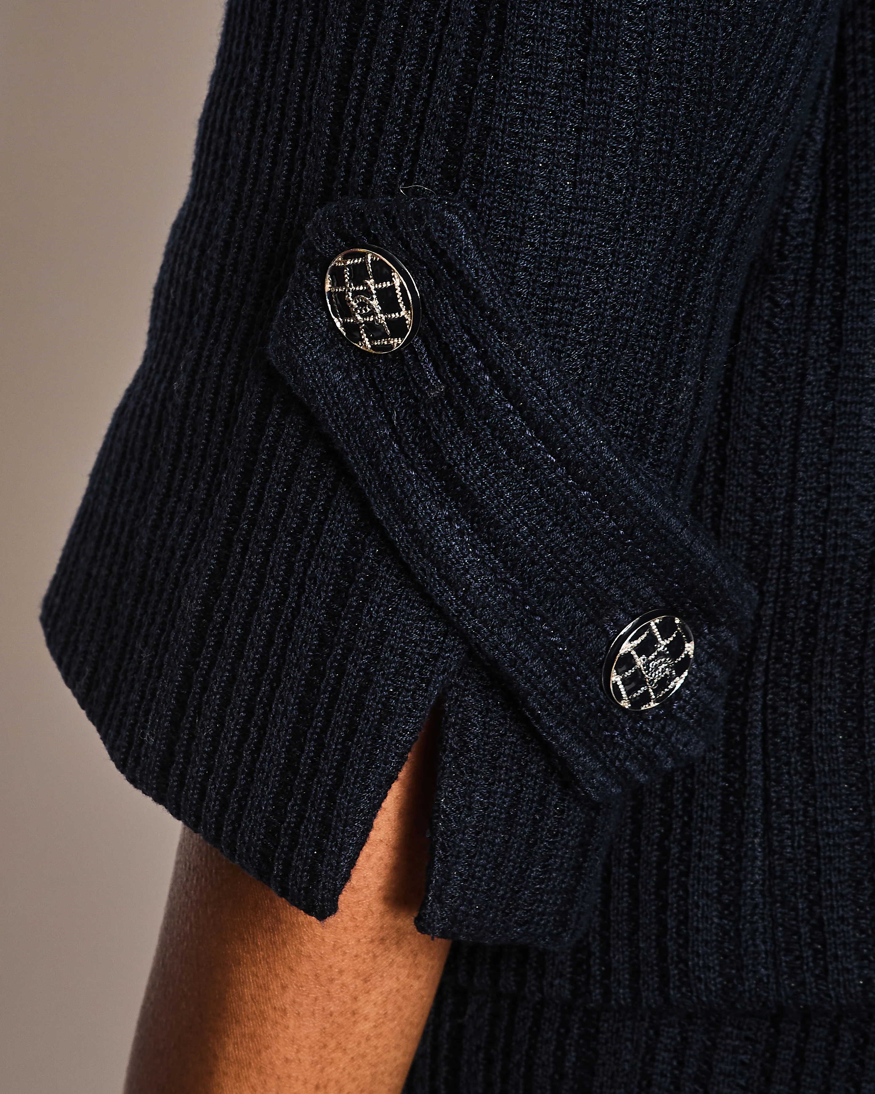 Chanel Navy Single Breasted Two-Piece Jacket and Trouser Set Size FR 42 (UK 14) - Image 6