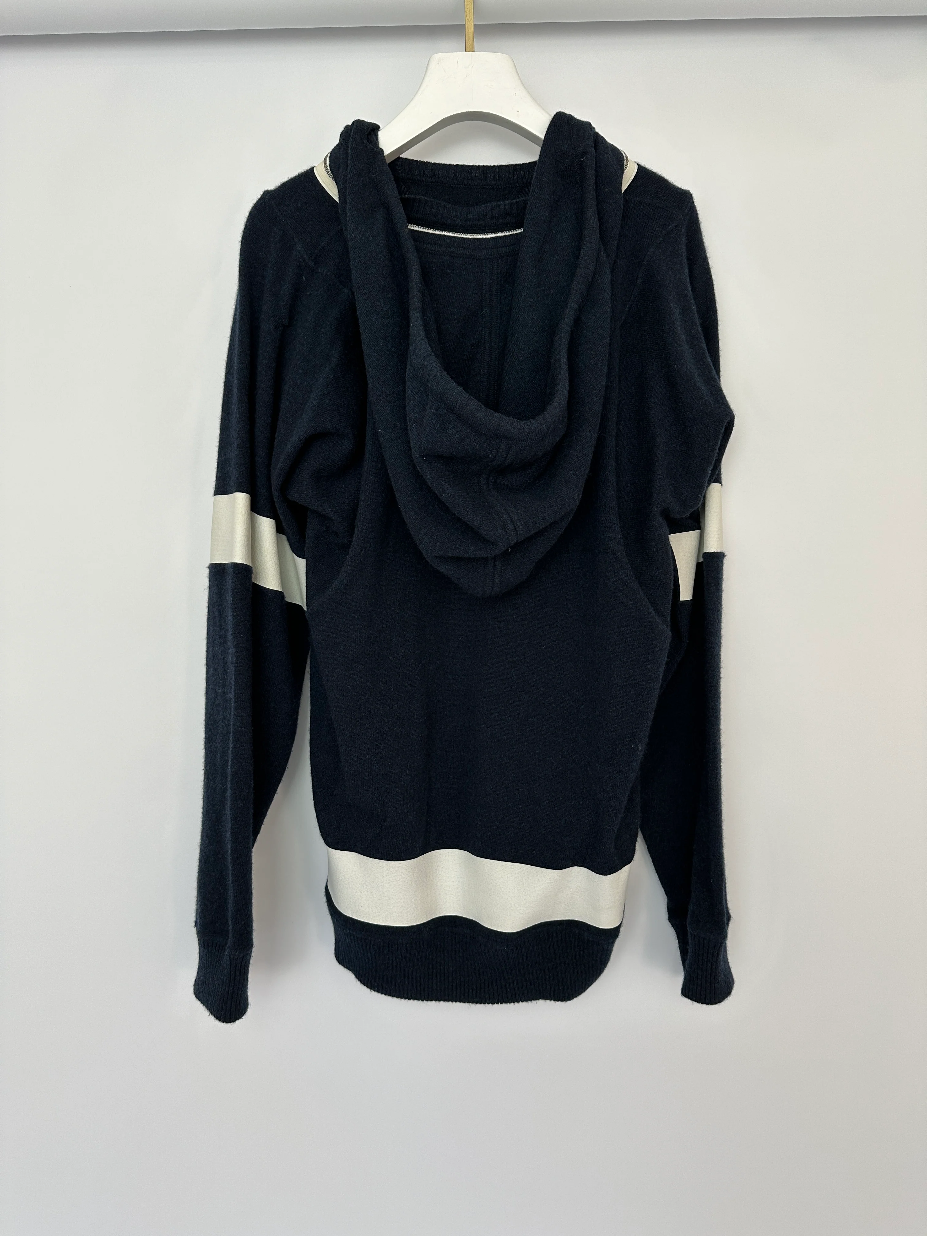 Chanel Navy Two-Piece Cashmere Tracksuit Set with Detachable Hood Detail Size FR 40 (UK 12) - Image 14