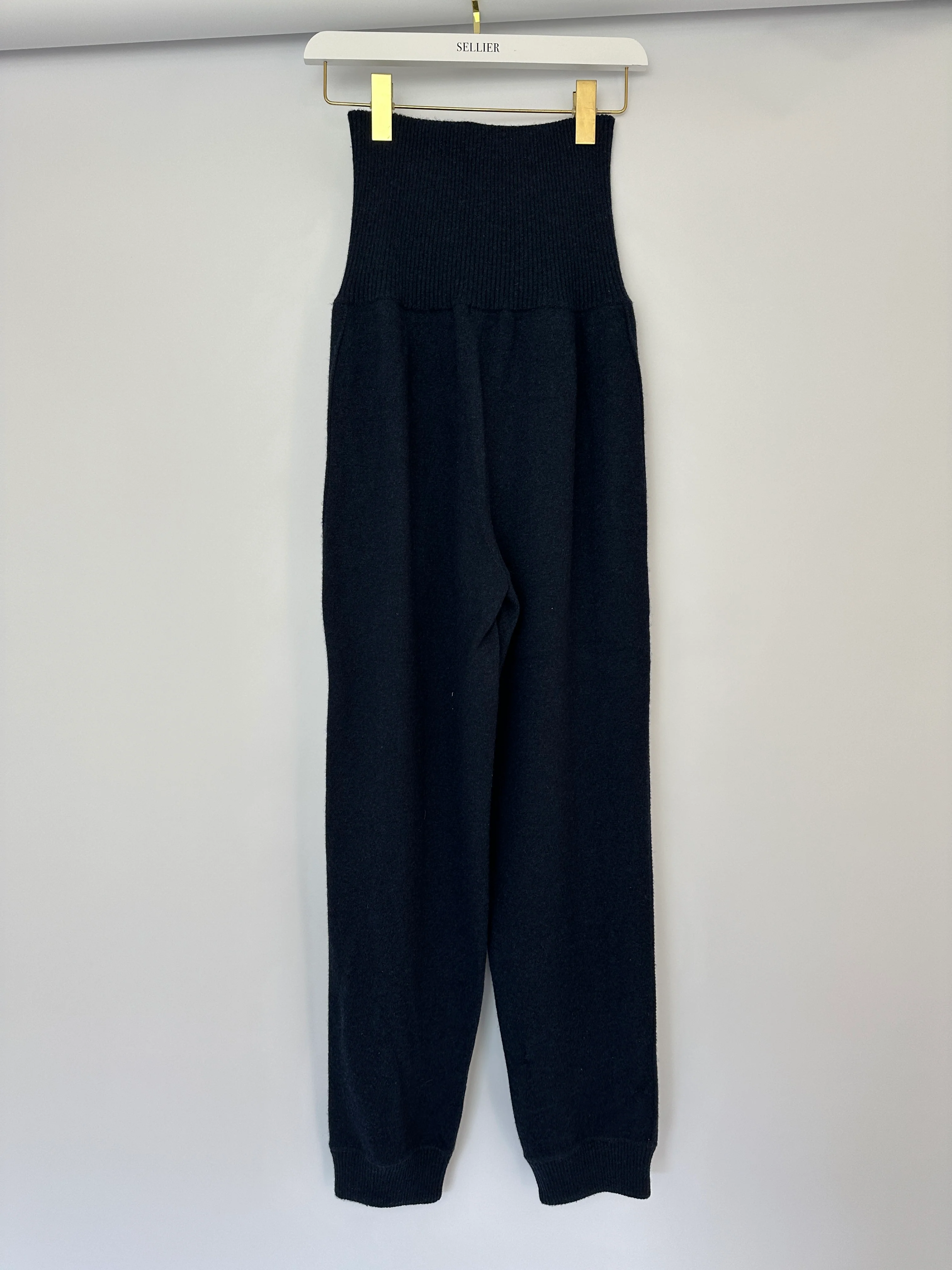 Chanel Navy Two-Piece Cashmere Tracksuit Set with Detachable Hood Detail Size FR 40 (UK 12) - Image 18